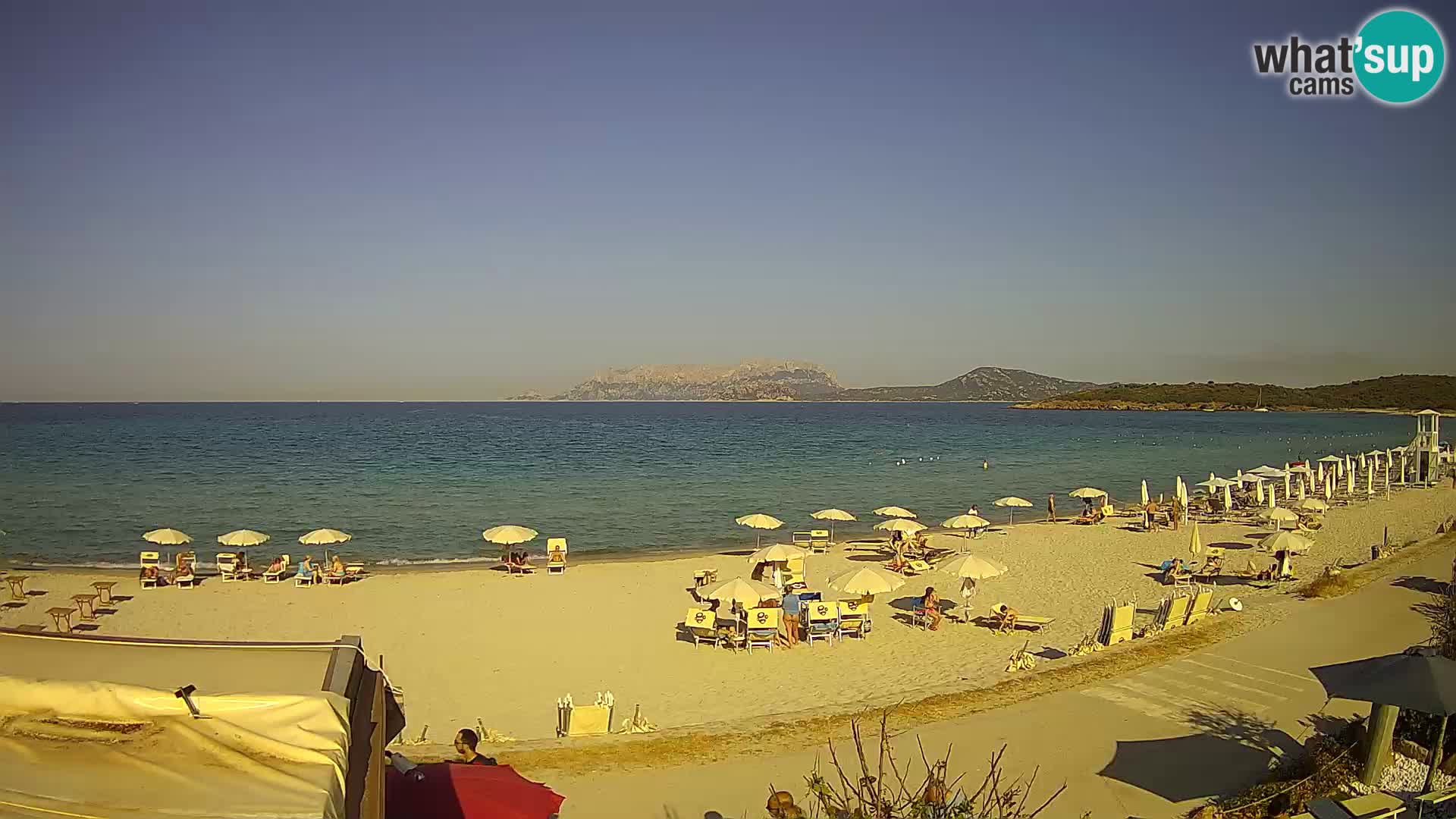 La webcam spiaggia Pittulongu vicino Olbia – Sardegna