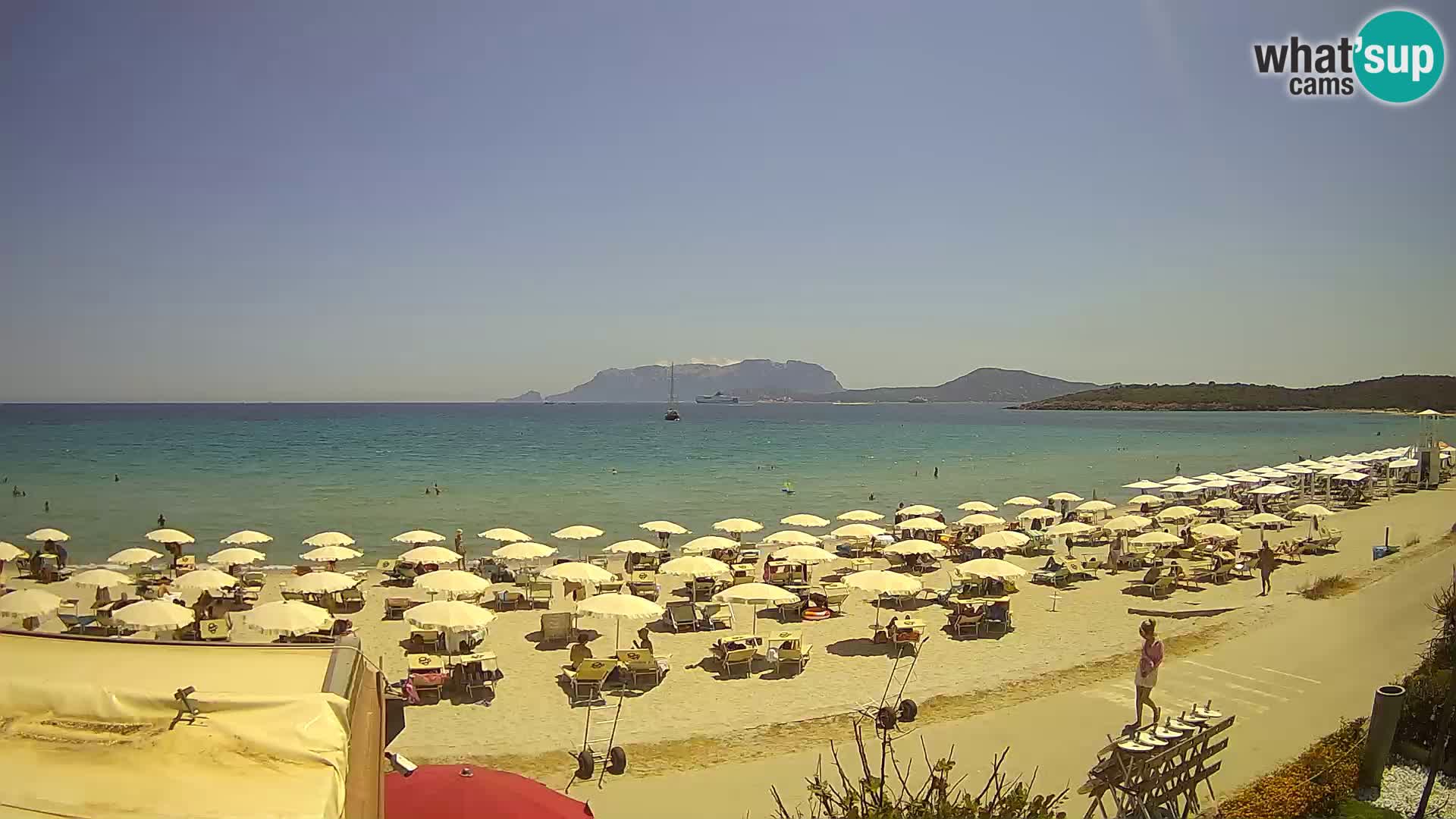 La webcam spiaggia Pittulongu vicino Olbia – Sardegna