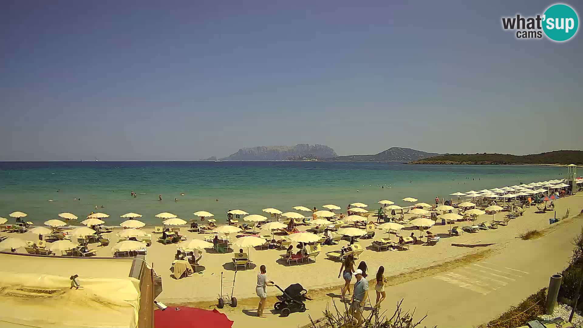 La plage de Pittulongu en direct webcam Olbia – Sardaigne – Italie