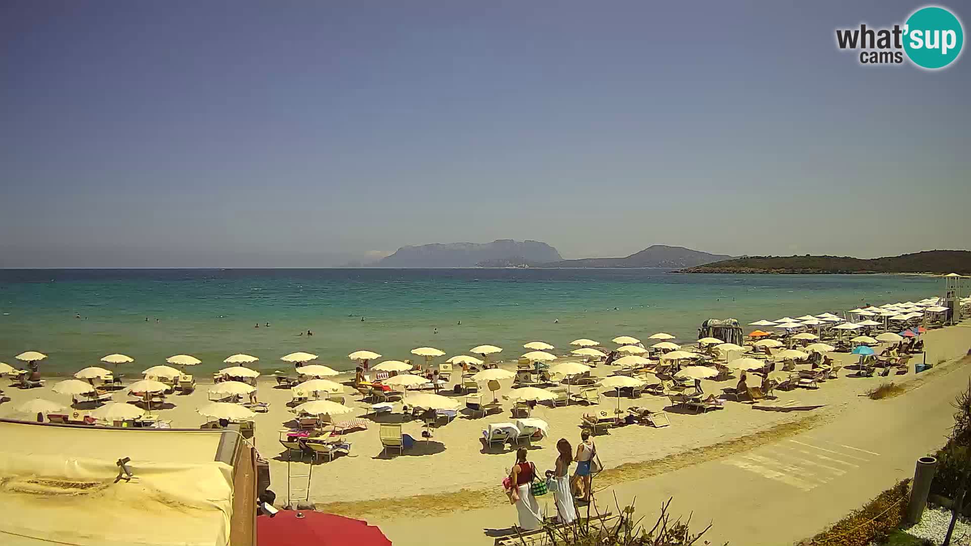 La webcam spiaggia Pittulongu vicino Olbia – Sardegna