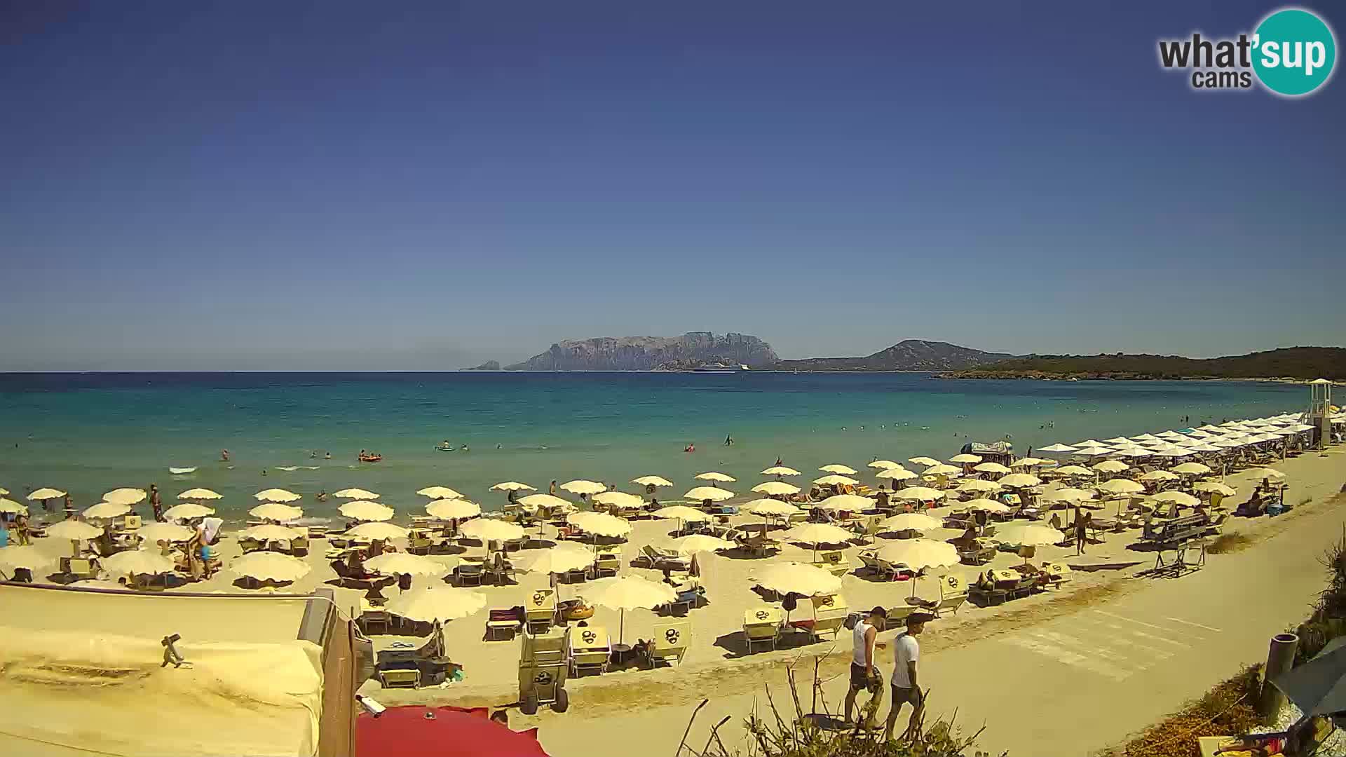 Plaža Pittulongu spletna kamera v živo Olbia – Sardinija – Italija