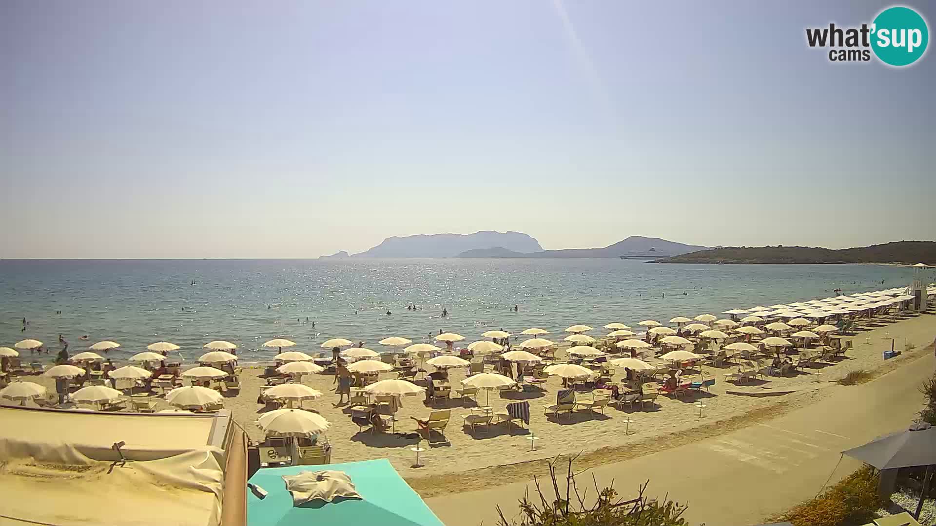 La webcam spiaggia Pittulongu vicino Olbia – Sardegna