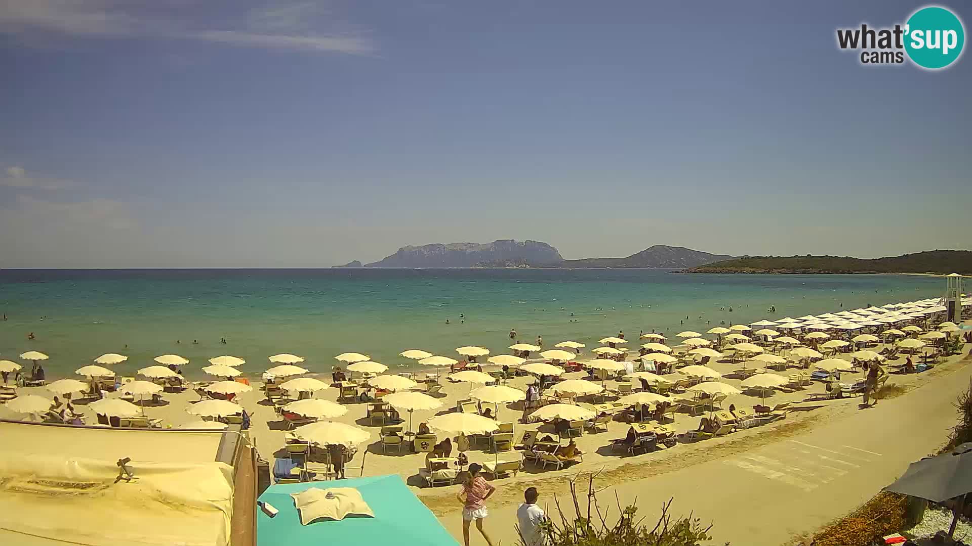 La webcam spiaggia Pittulongu vicino Olbia – Sardegna