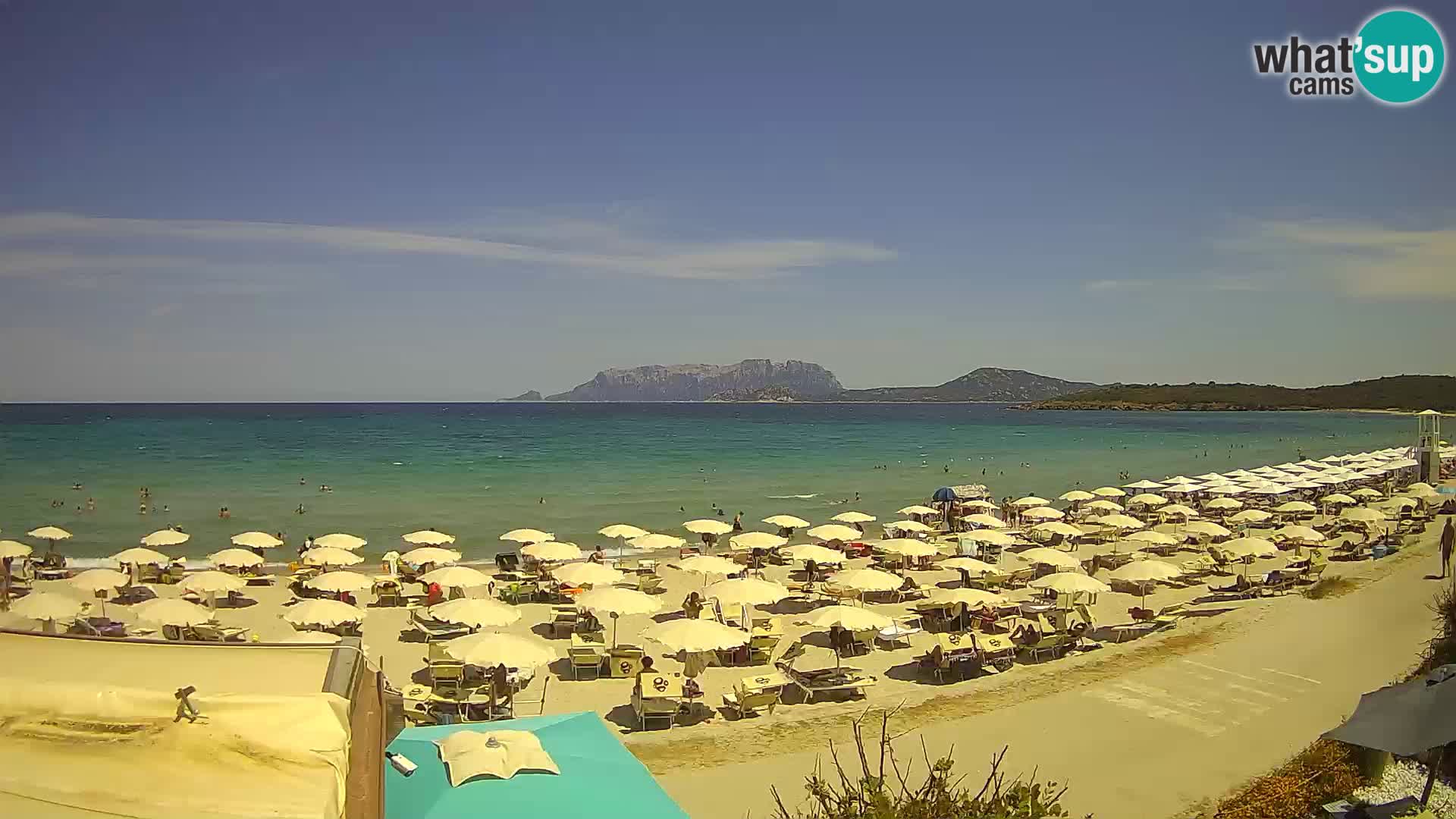 La webcam spiaggia Pittulongu vicino Olbia – Sardegna