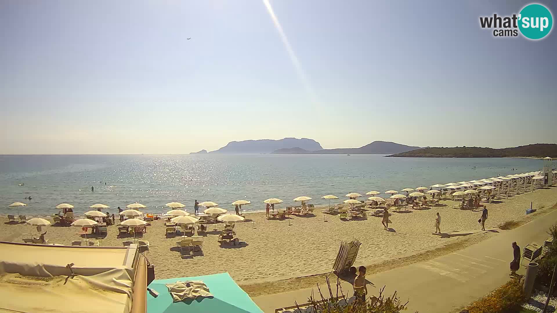 La plage de Pittulongu en direct webcam Olbia – Sardaigne – Italie