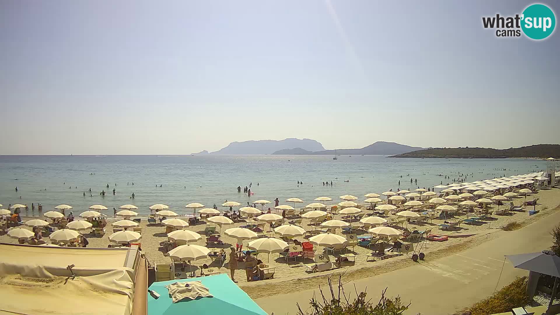 La webcam spiaggia Pittulongu vicino Olbia – Sardegna