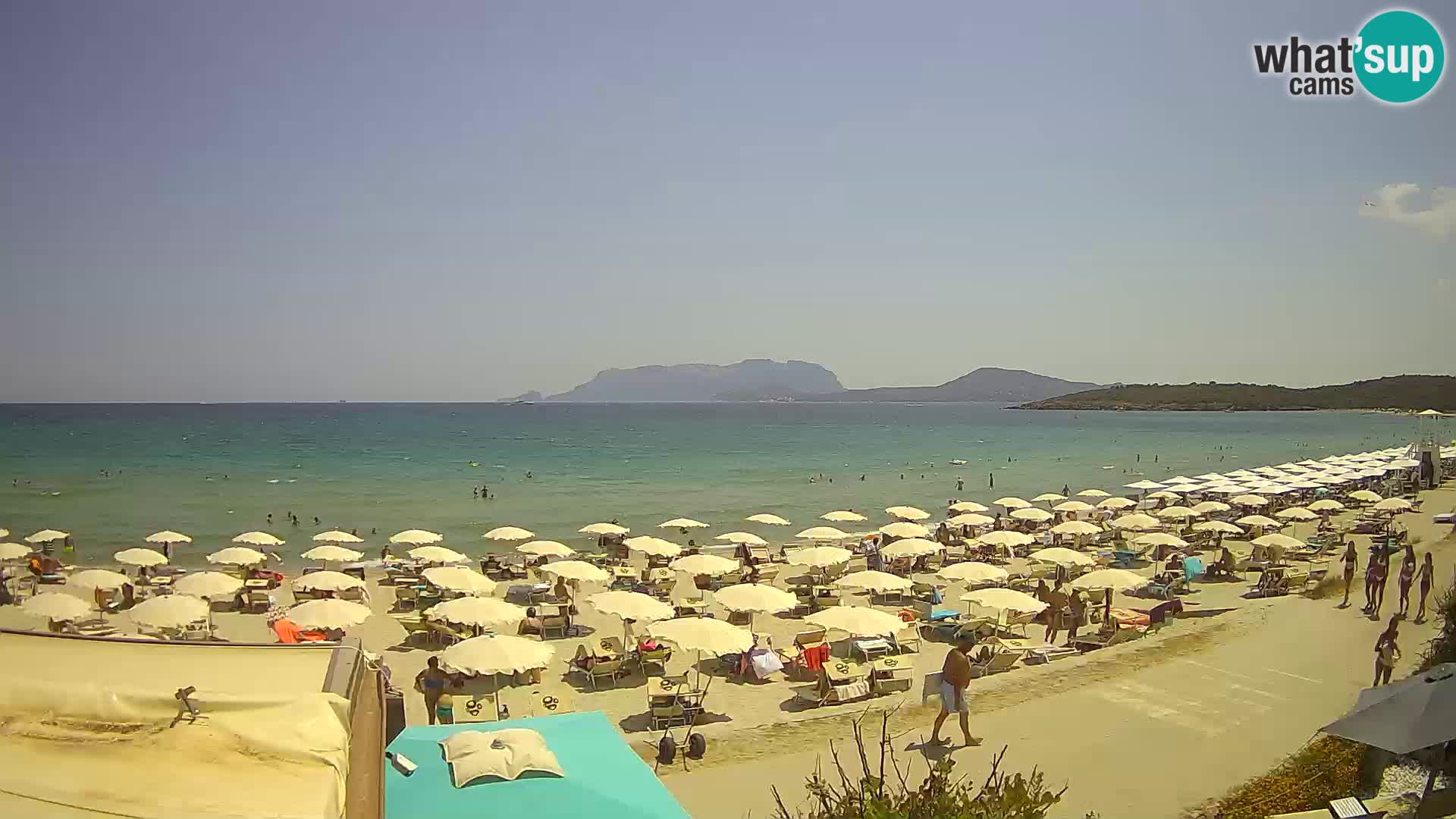 La webcam spiaggia Pittulongu vicino Olbia – Sardegna