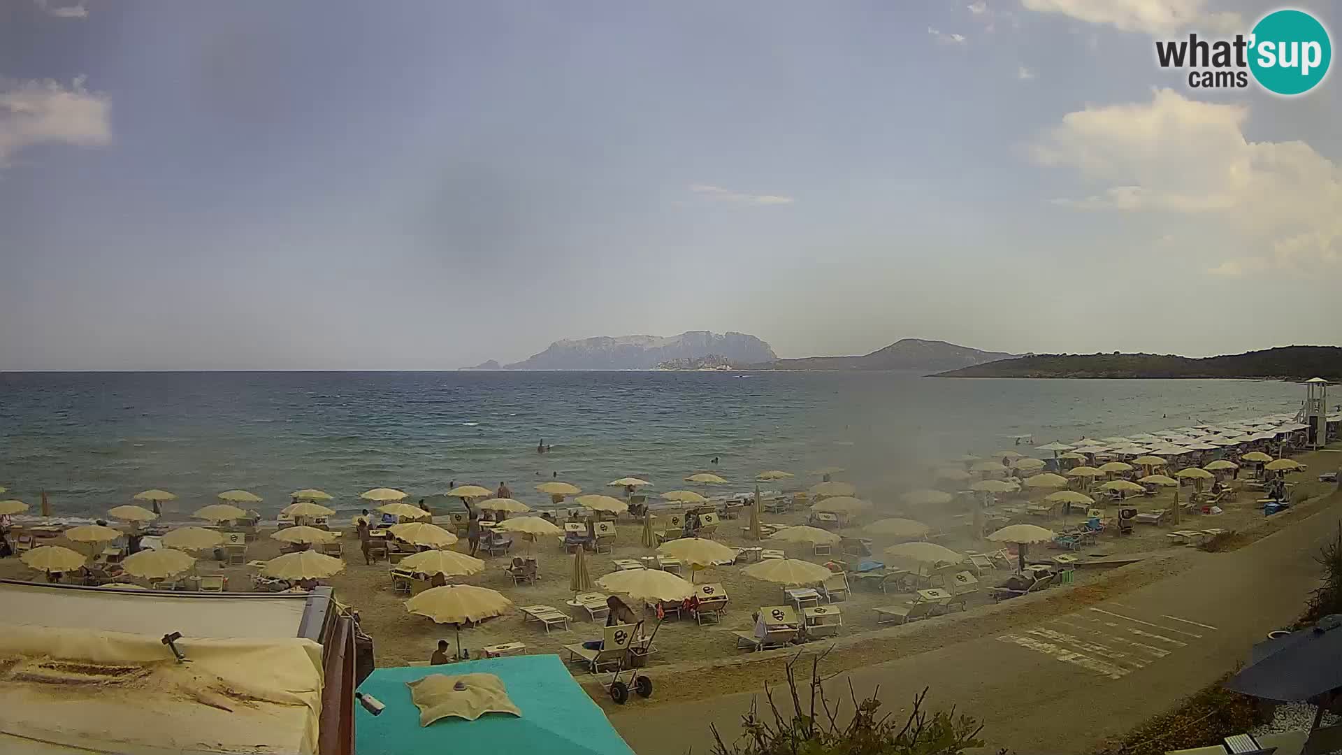 La webcam spiaggia Pittulongu vicino Olbia – Sardegna