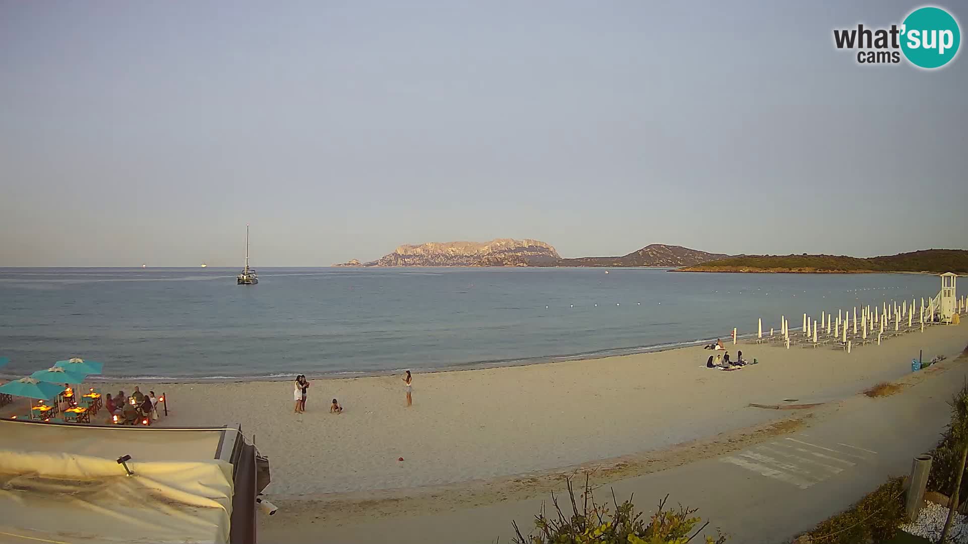 La plage de Pittulongu en direct webcam Olbia – Sardaigne – Italie