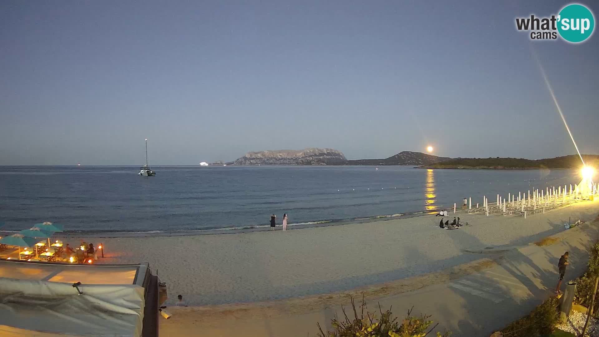 La plage de Pittulongu en direct webcam Olbia – Sardaigne – Italie