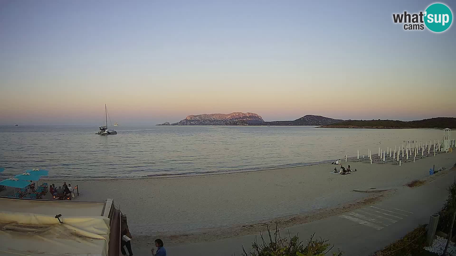La plage de Pittulongu en direct webcam Olbia – Sardaigne – Italie