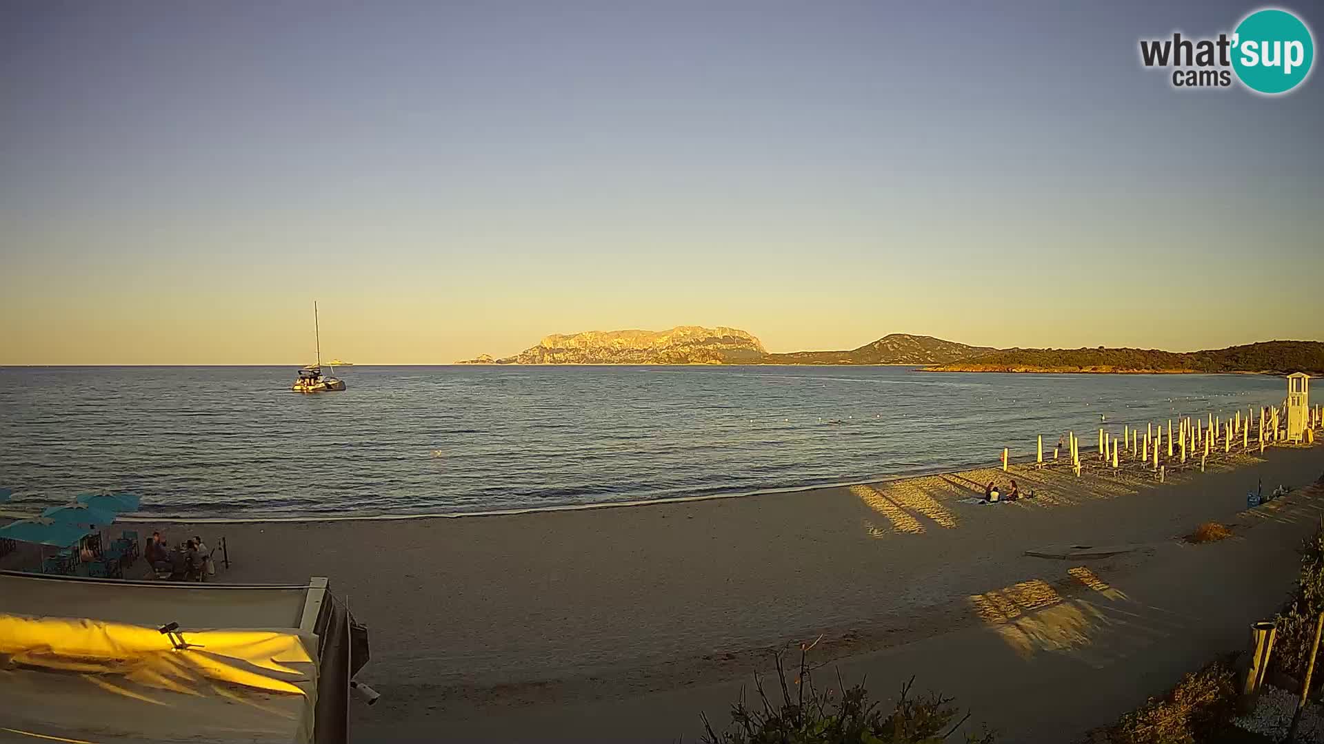 La webcam spiaggia Pittulongu vicino Olbia – Sardegna
