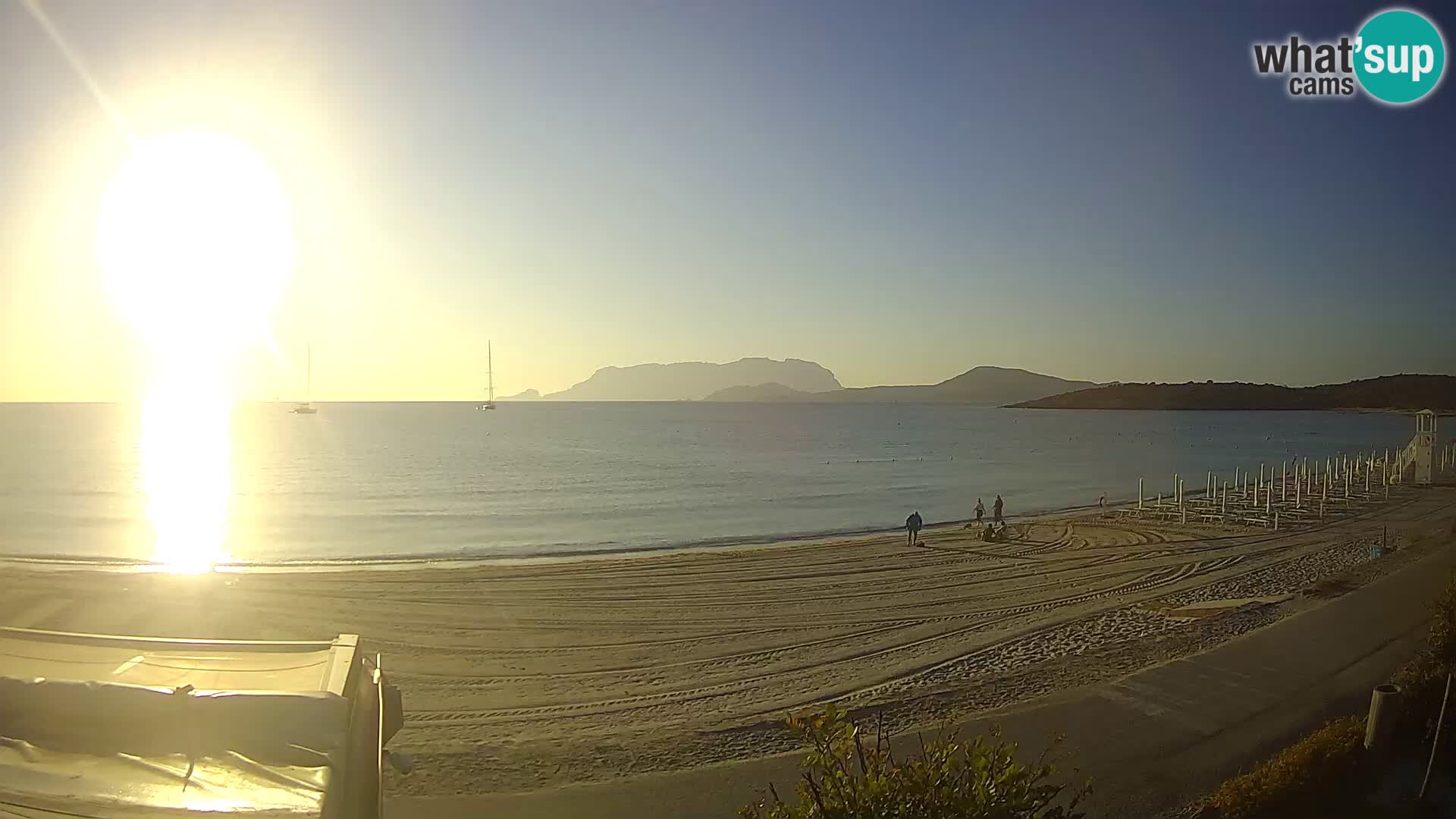 Plaža Pittulongu spletna kamera v živo Olbia – Sardinija – Italija