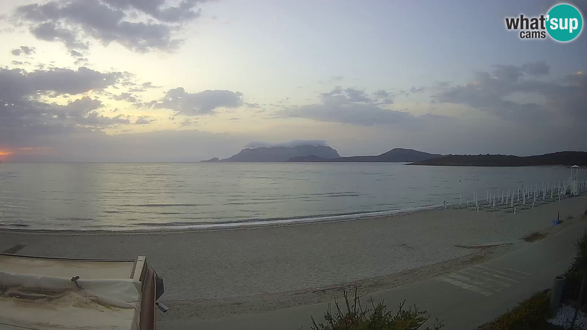 La webcam spiaggia Pittulongu vicino Olbia – Sardegna