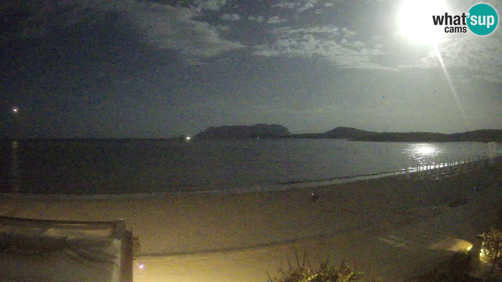 La webcam spiaggia Pittulongu vicino Olbia – Sardegna