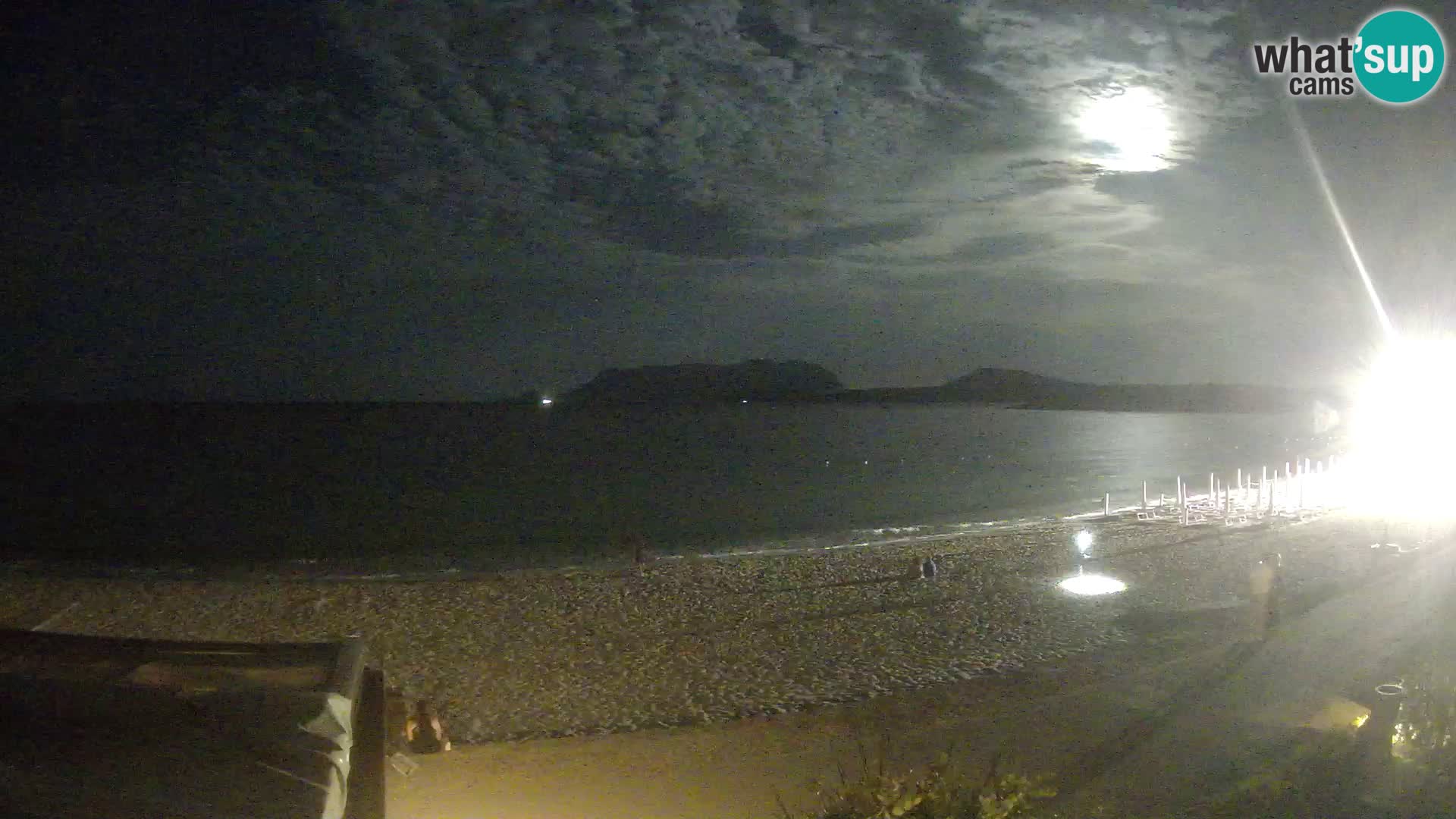 La webcam spiaggia Pittulongu vicino Olbia – Sardegna