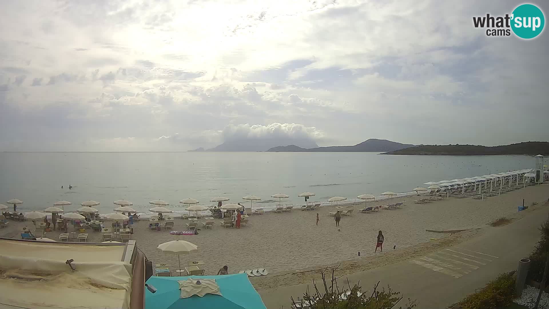 La webcam spiaggia Pittulongu vicino Olbia – Sardegna