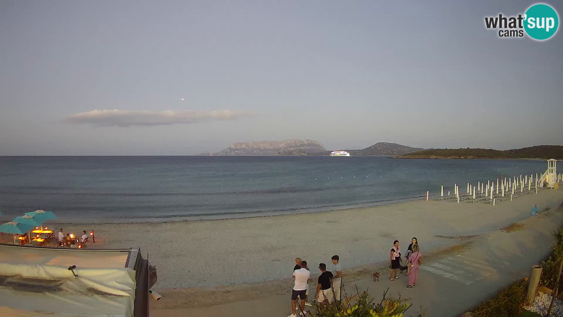 Plaža Pittulongu spletna kamera v živo Olbia – Sardinija – Italija