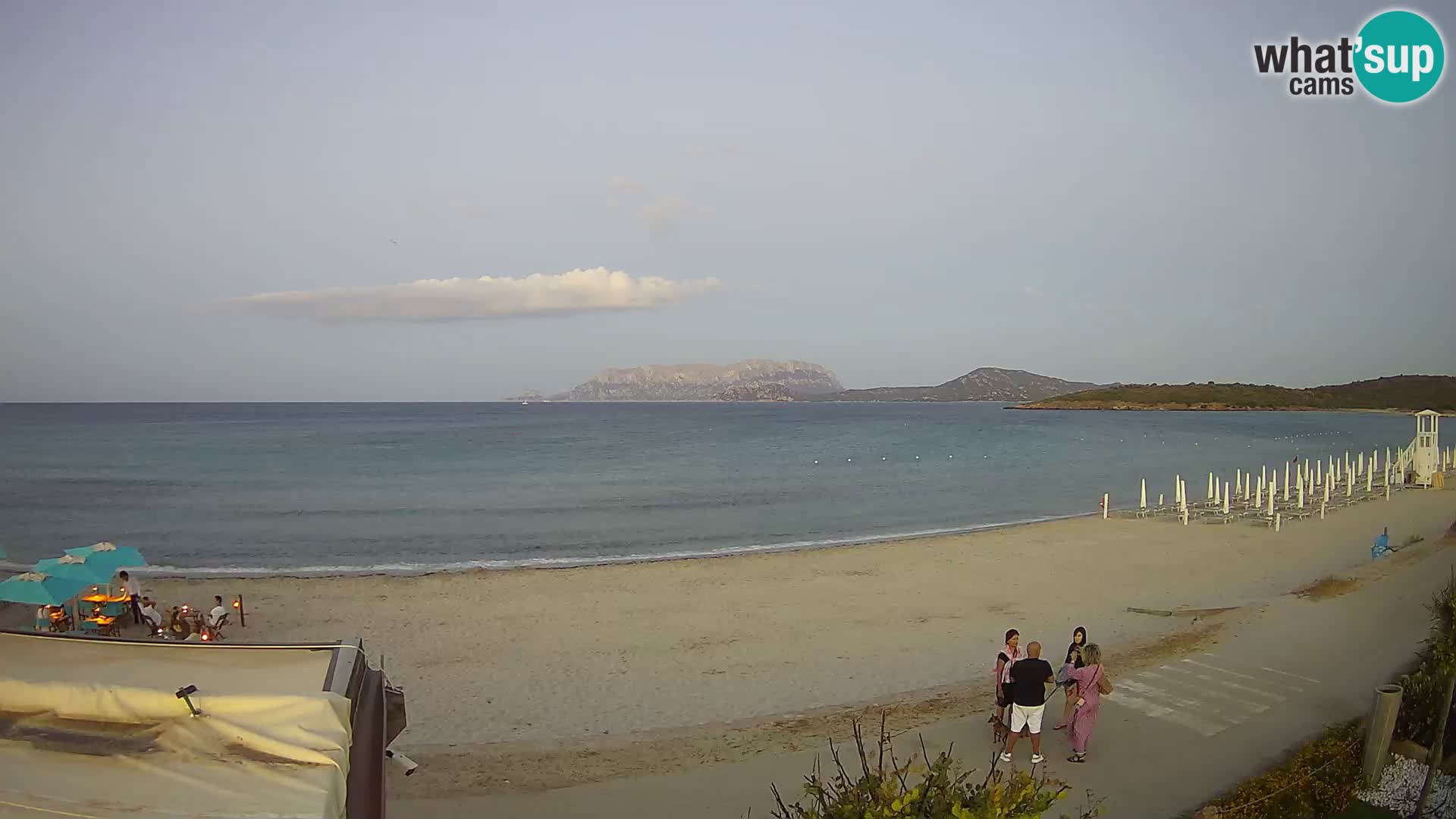 Plaža Pittulongu spletna kamera v živo Olbia – Sardinija – Italija