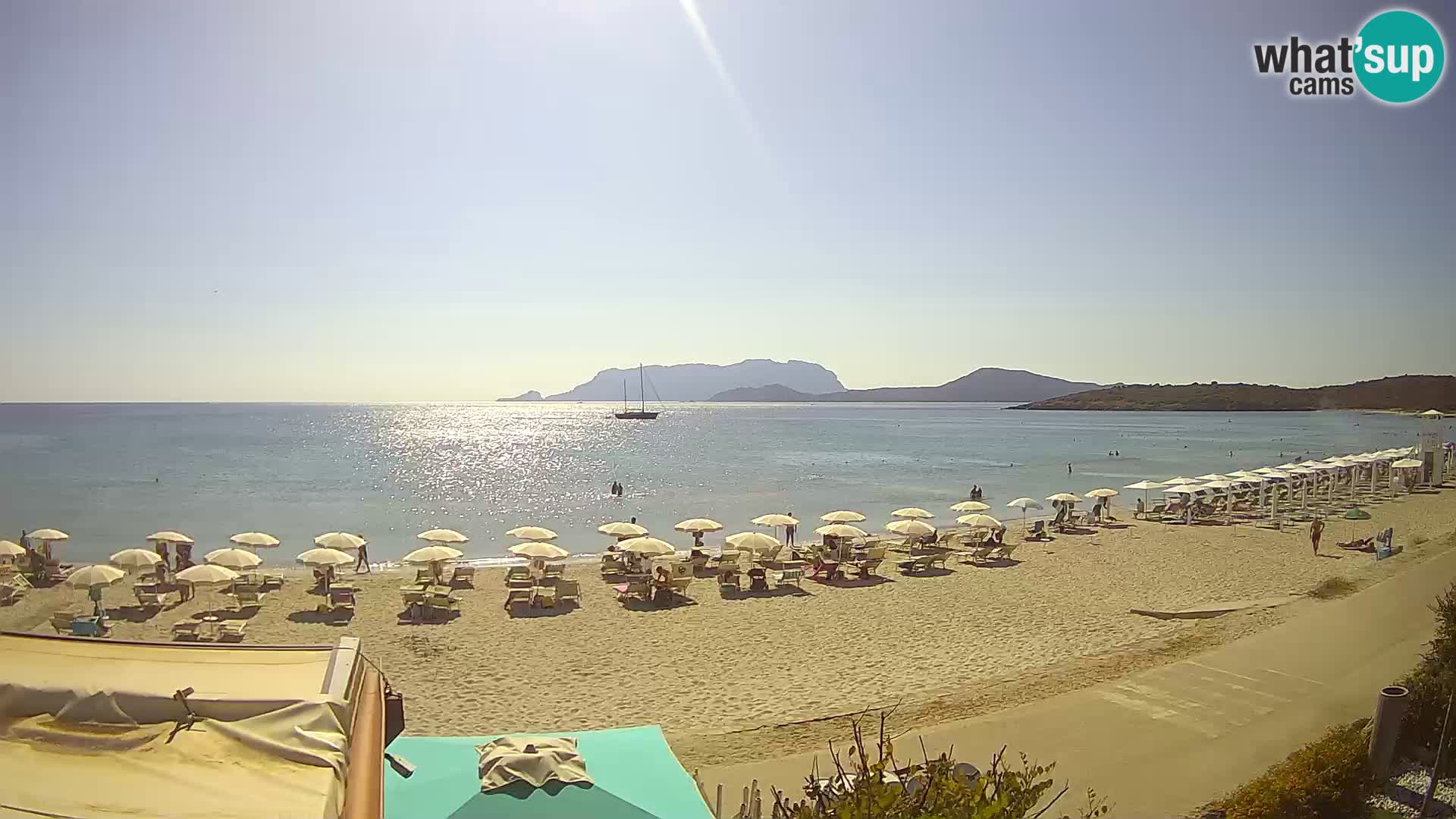 La webcam spiaggia Pittulongu vicino Olbia – Sardegna