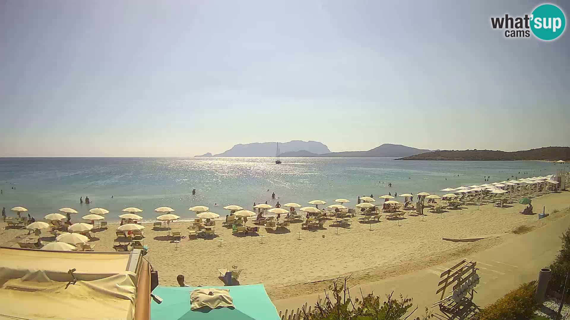 La webcam spiaggia Pittulongu vicino Olbia – Sardegna