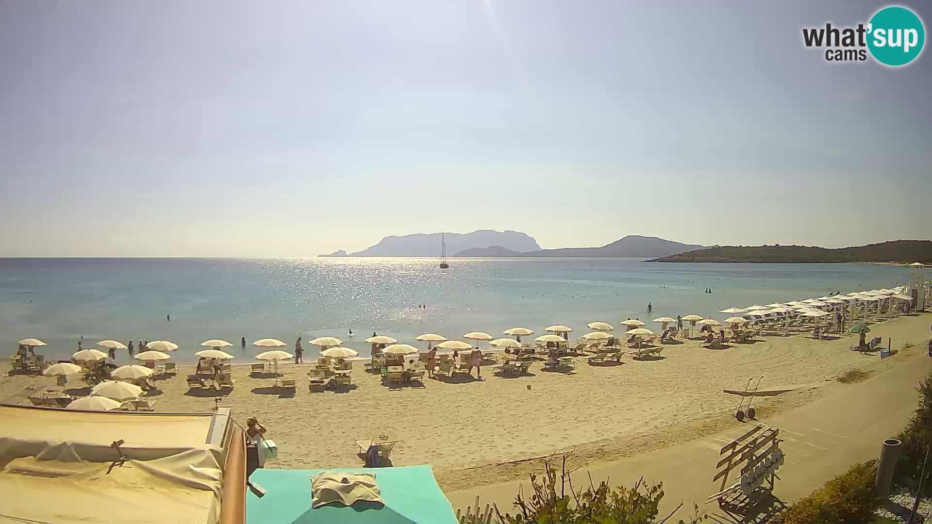 La webcam spiaggia Pittulongu vicino Olbia – Sardegna