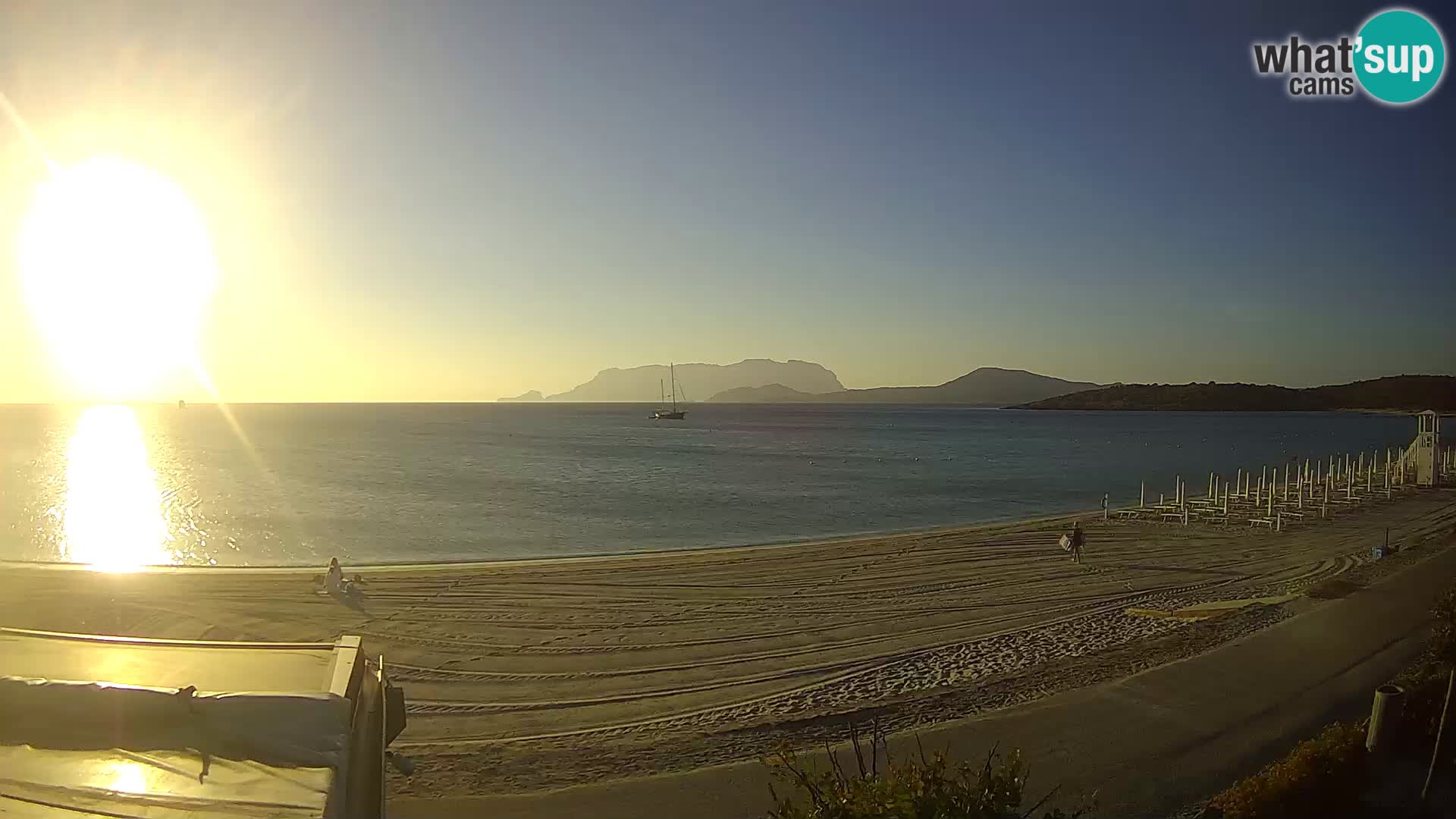 La webcam spiaggia Pittulongu vicino Olbia – Sardegna