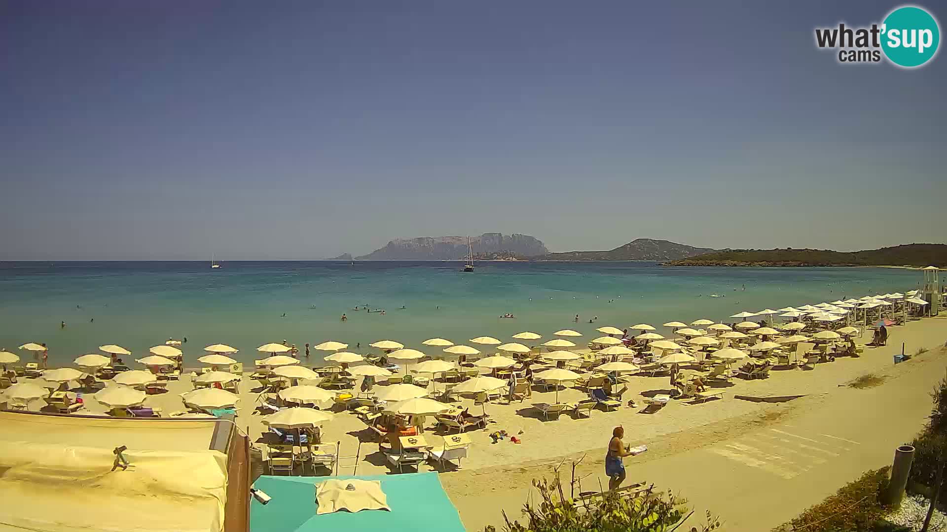 La webcam spiaggia Pittulongu vicino Olbia – Sardegna