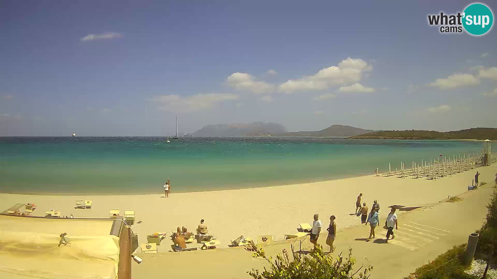 La webcam spiaggia Pittulongu vicino Olbia – Sardegna