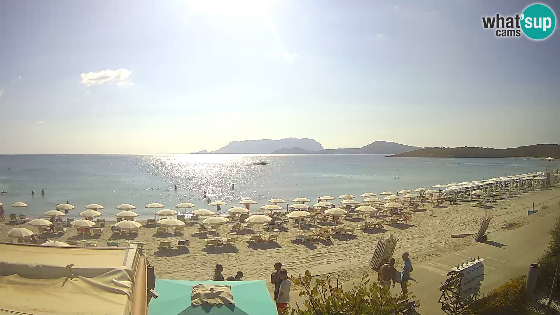 Plaža Pittulongu spletna kamera v živo Olbia – Sardinija – Italija