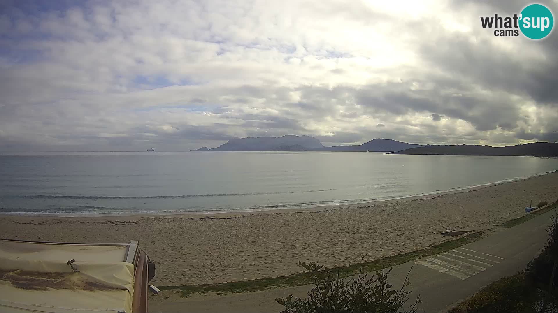 La webcam spiaggia Pittulongu vicino Olbia – Sardegna