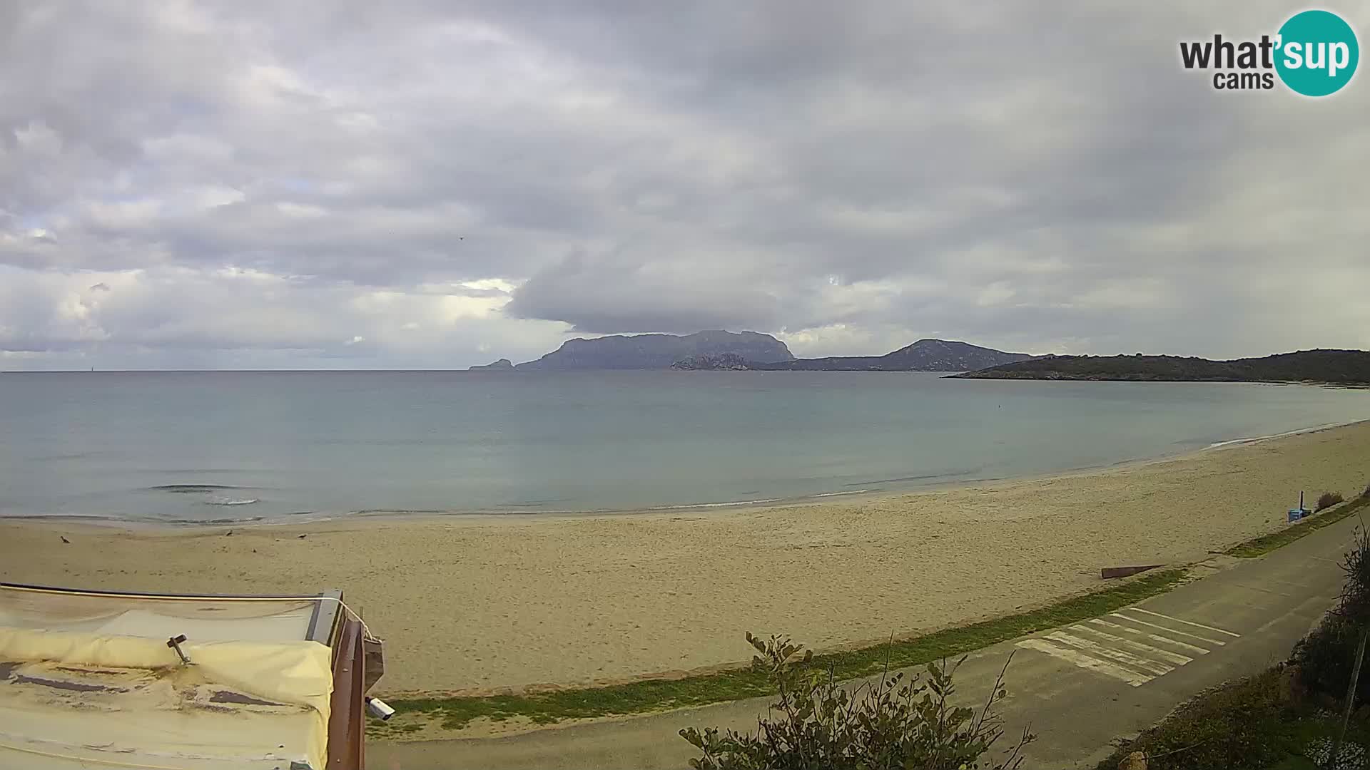 La plage de Pittulongu en direct webcam Olbia – Sardaigne – Italie