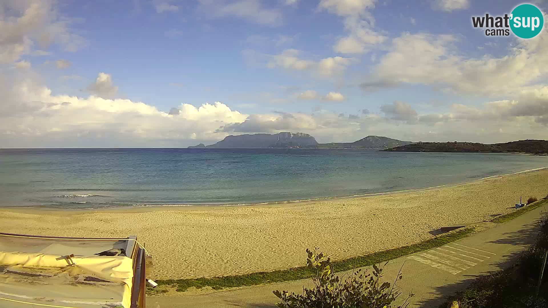 La webcam spiaggia Pittulongu vicino Olbia – Sardegna