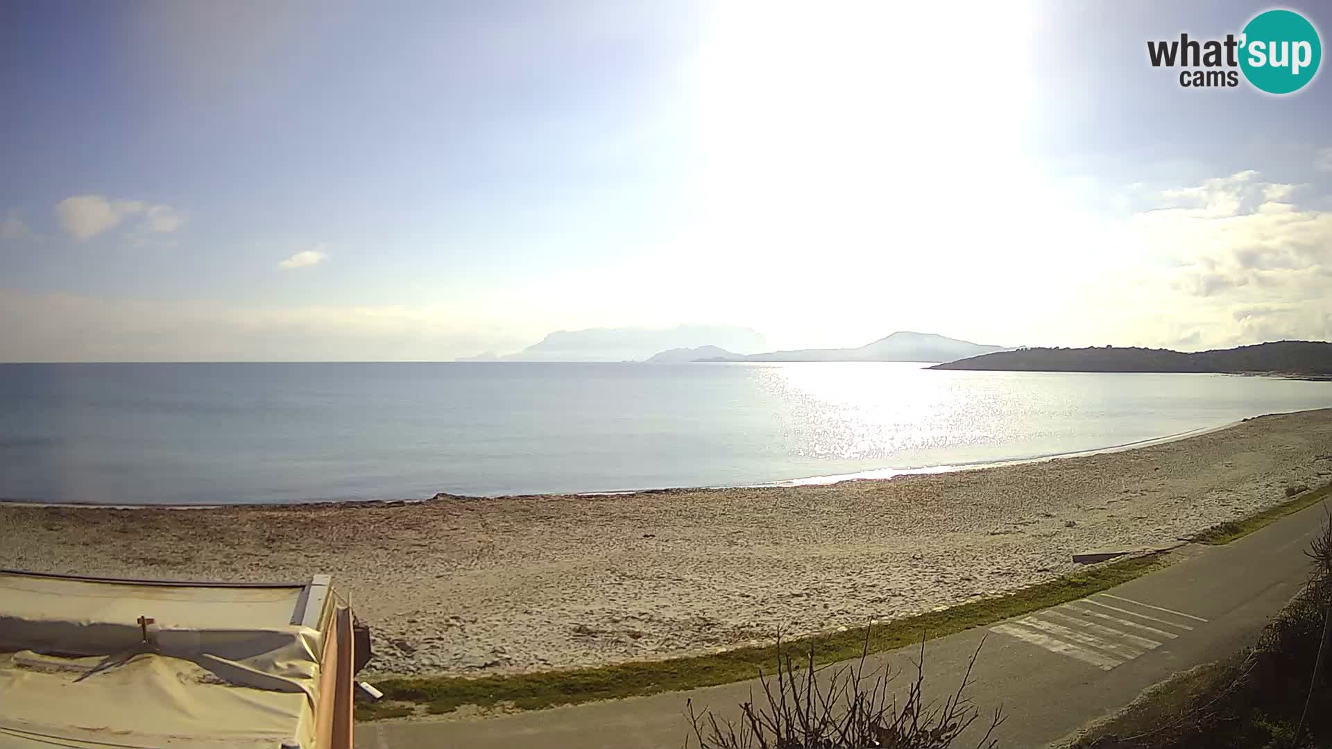 La webcam spiaggia Pittulongu vicino Olbia – Sardegna