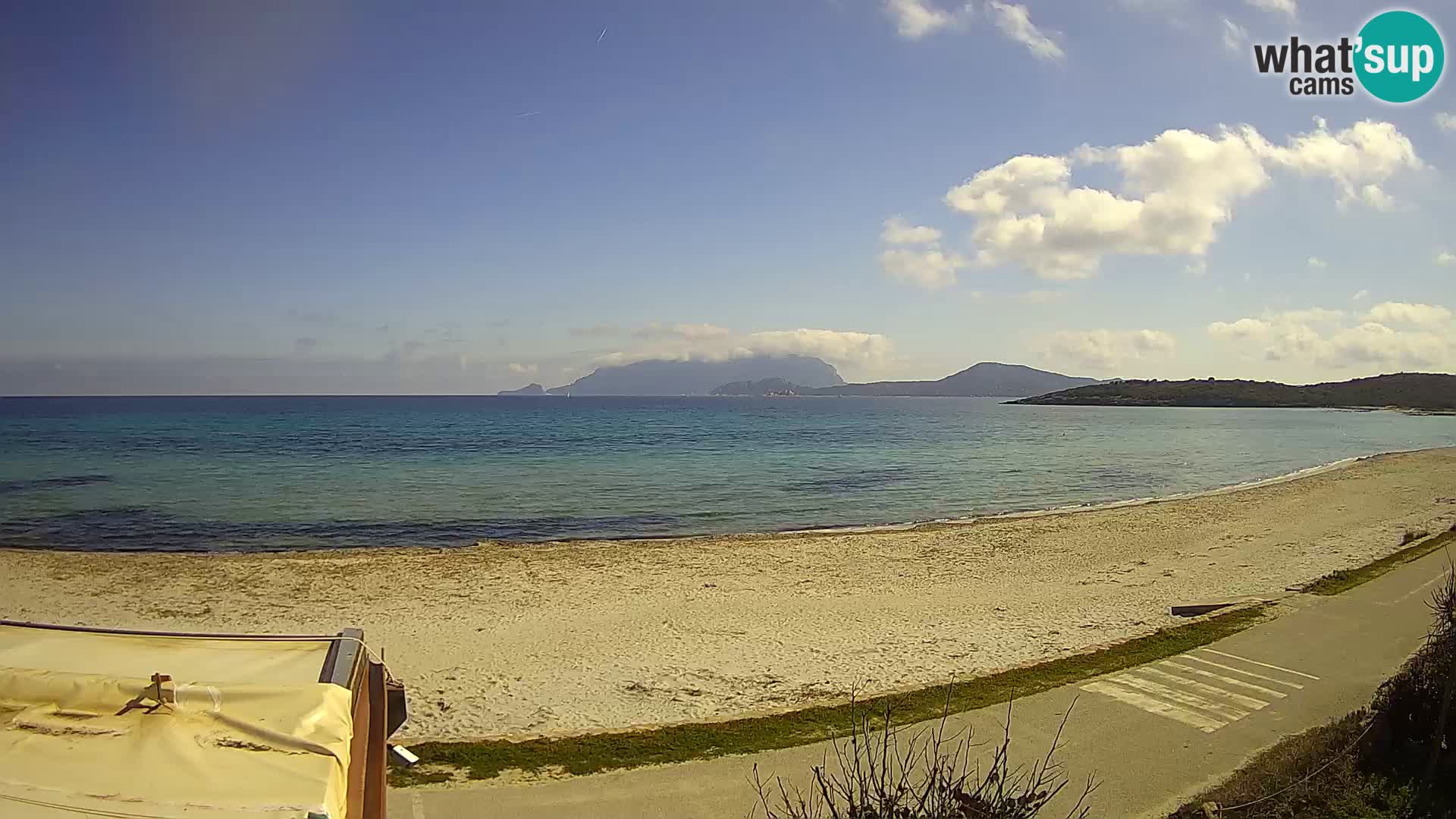 La plage de Pittulongu en direct webcam Olbia – Sardaigne – Italie