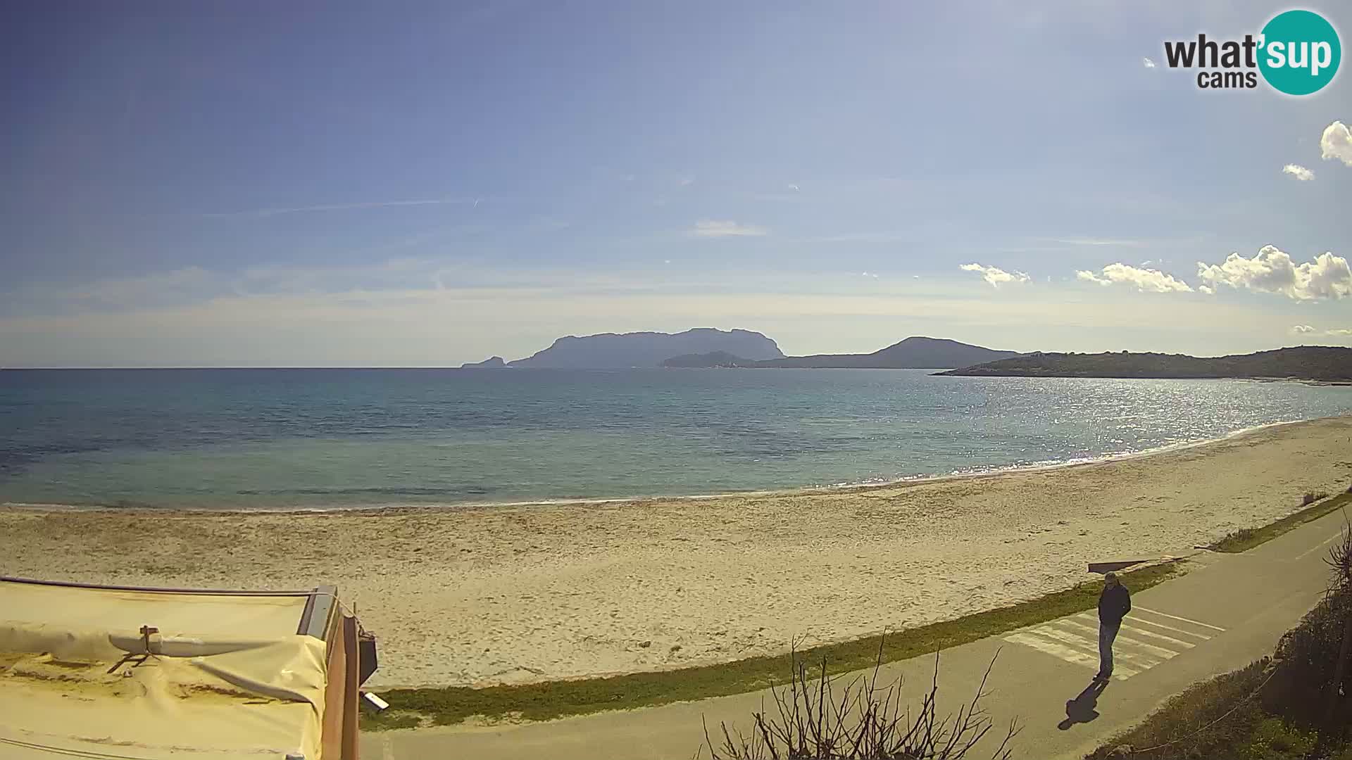 La plage de Pittulongu en direct webcam Olbia – Sardaigne – Italie