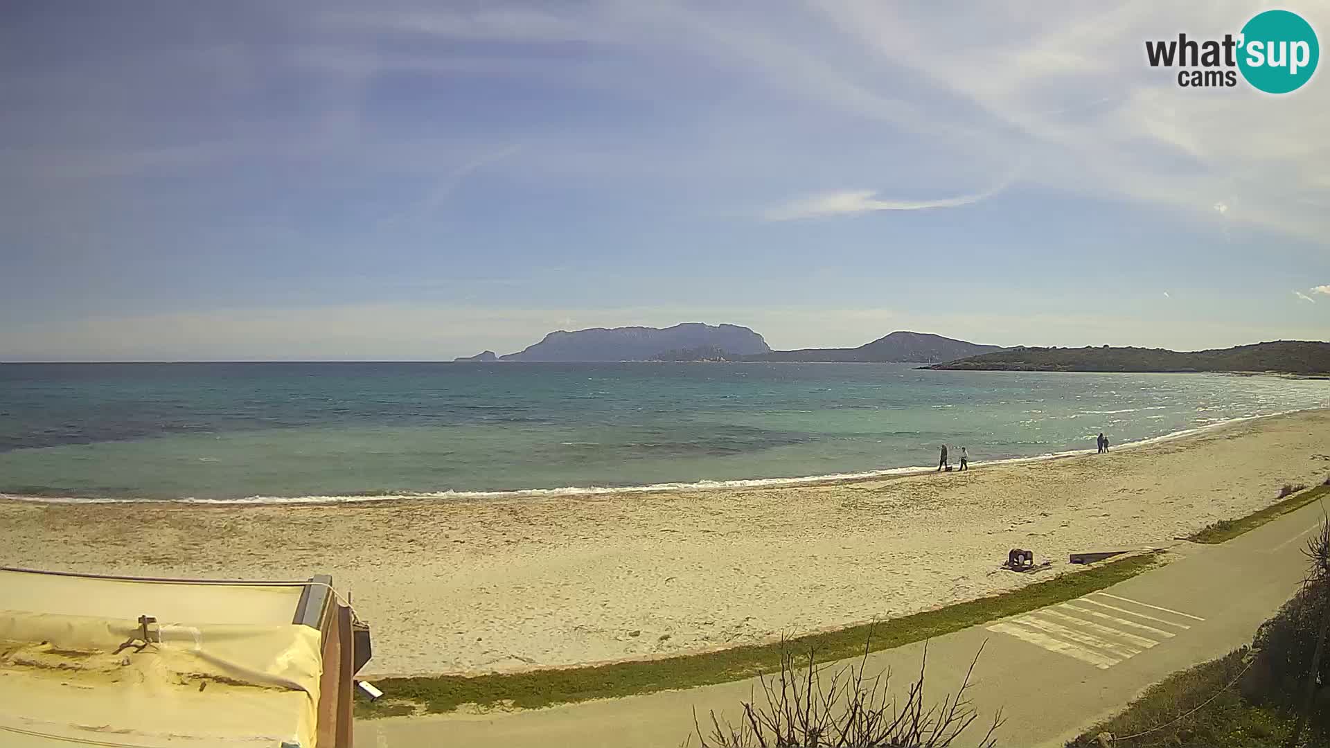 Plaža Pittulongu spletna kamera v živo Olbia – Sardinija – Italija