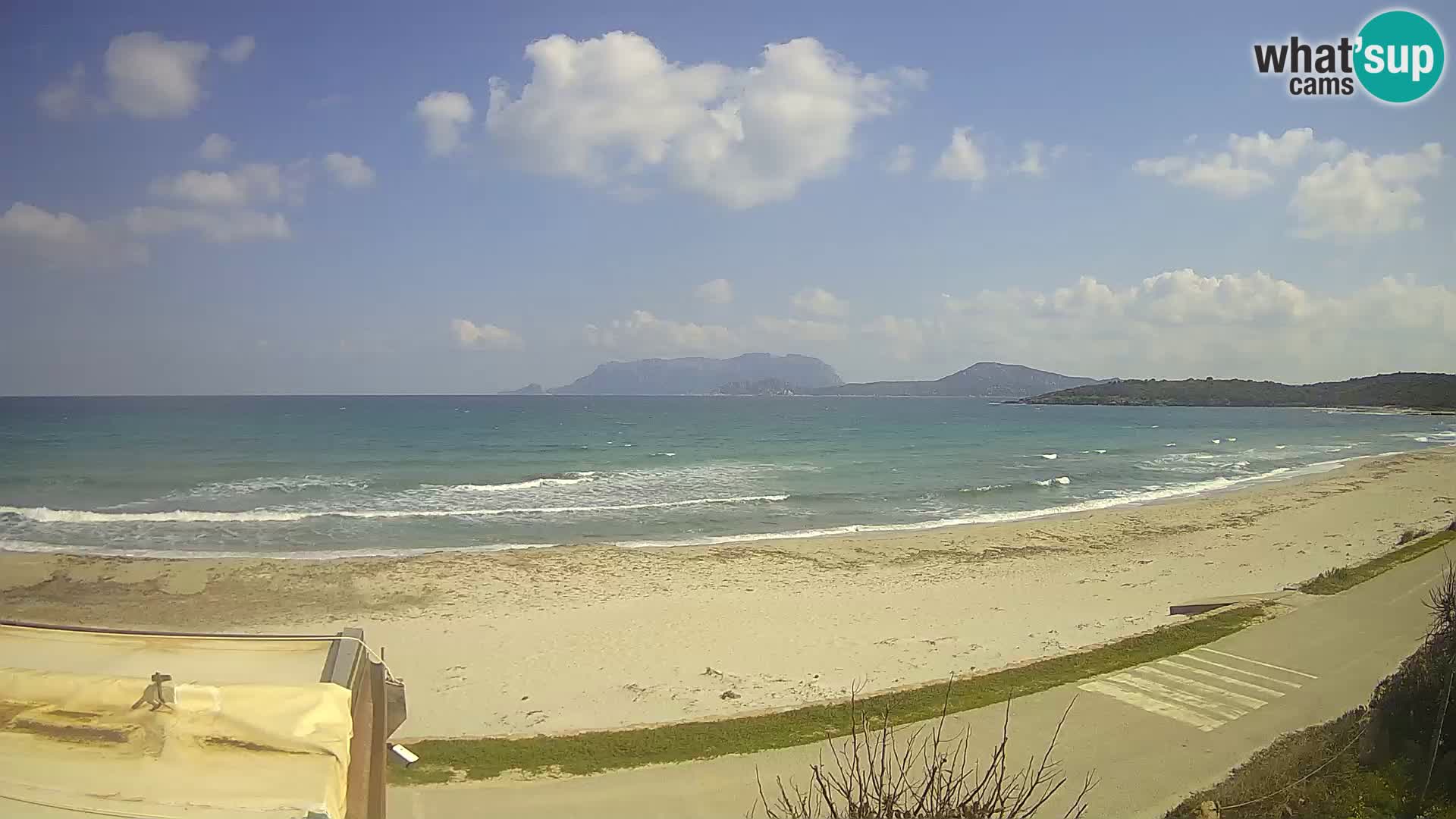 La webcam spiaggia Pittulongu vicino Olbia – Sardegna
