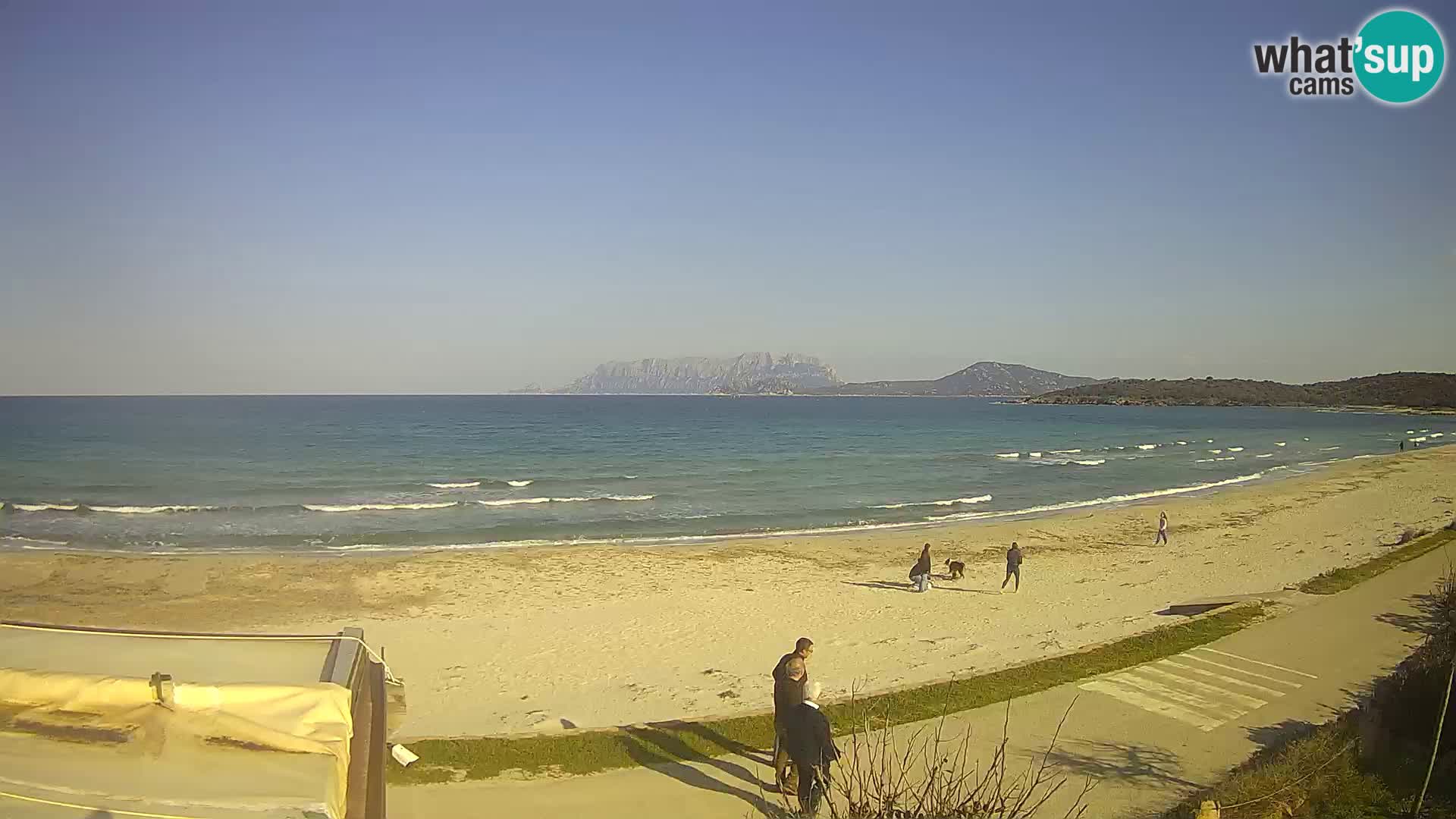La plage de Pittulongu en direct webcam Olbia – Sardaigne – Italie