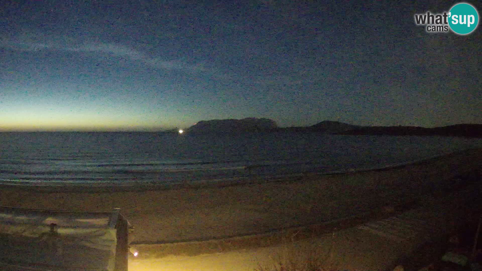 La webcam spiaggia Pittulongu vicino Olbia – Sardegna
