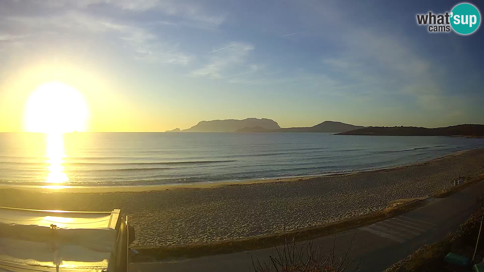 La plage de Pittulongu en direct webcam Olbia – Sardaigne – Italie