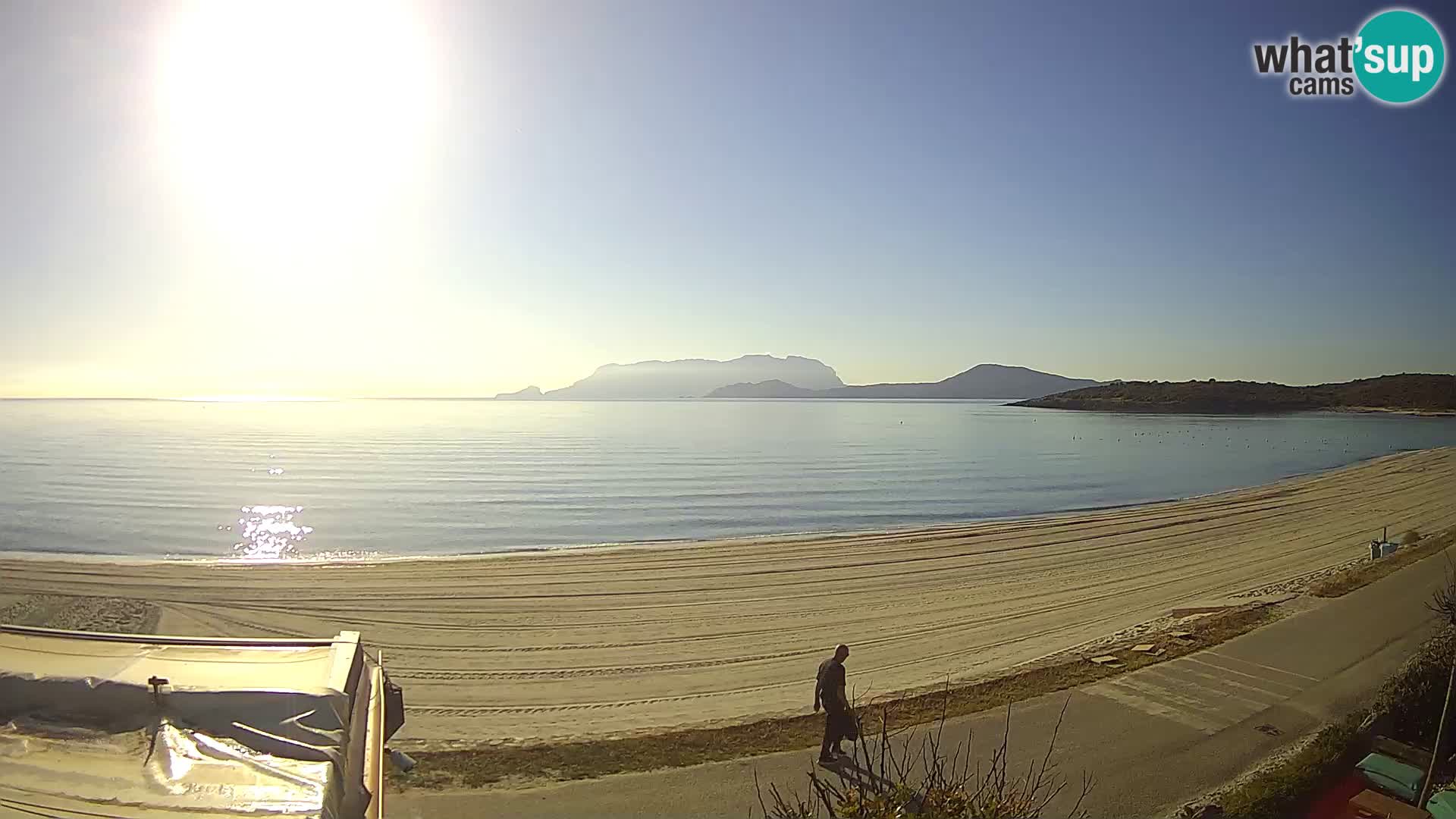 La webcam spiaggia Pittulongu vicino Olbia – Sardegna