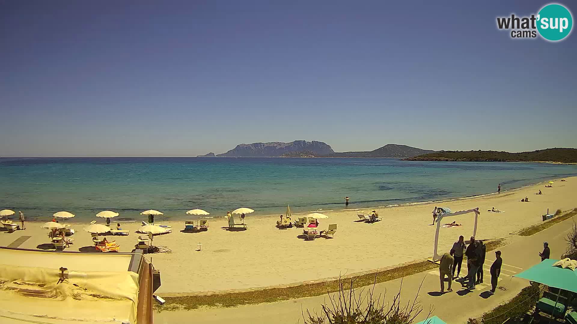 La plage de Pittulongu en direct webcam Olbia – Sardaigne – Italie