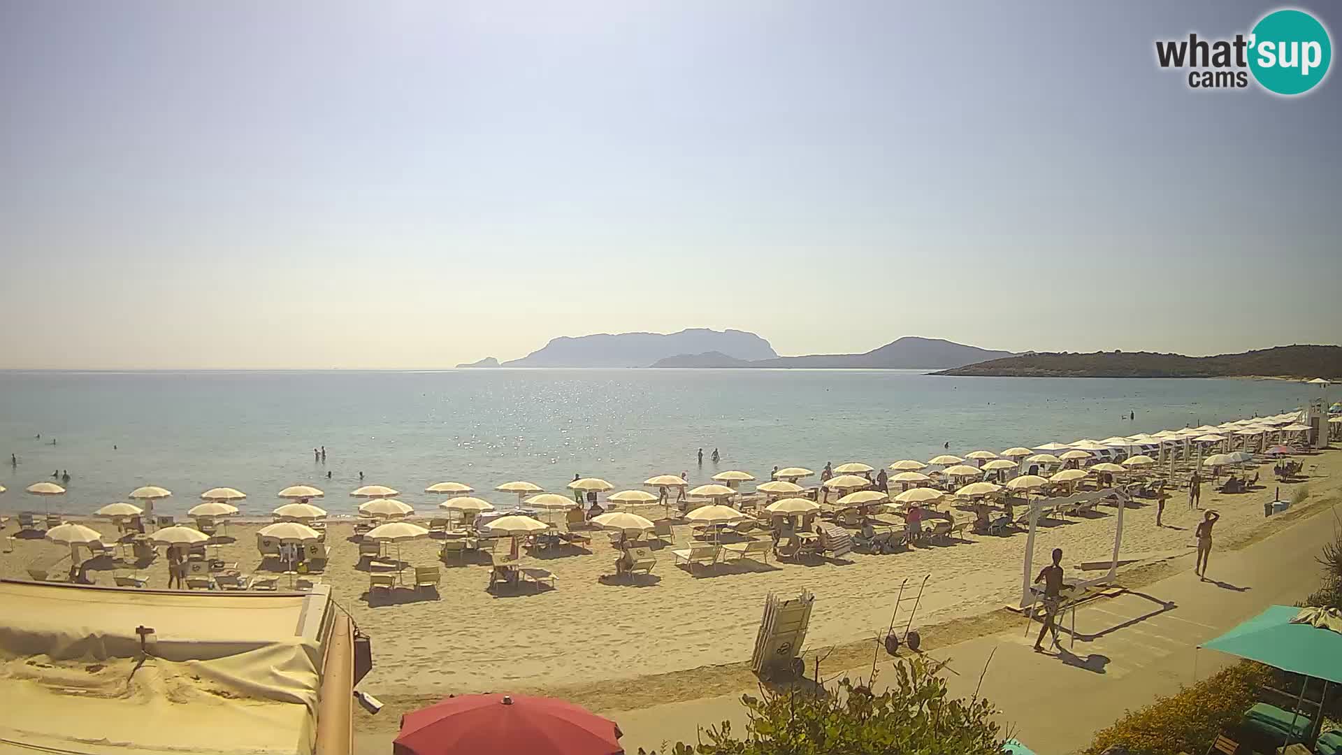La webcam spiaggia Pittulongu vicino Olbia – Sardegna