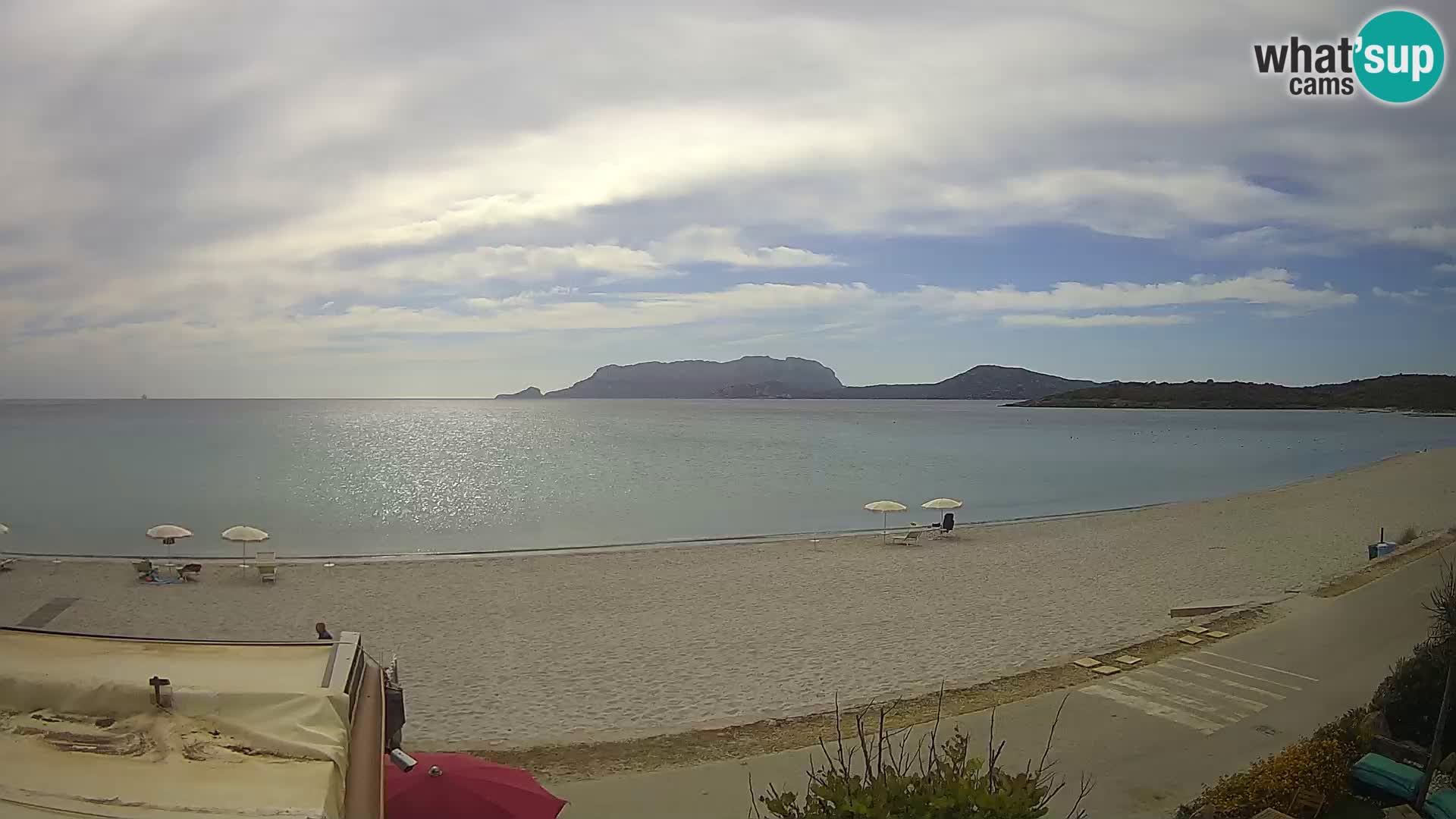 La plage de Pittulongu en direct webcam Olbia – Sardaigne – Italie