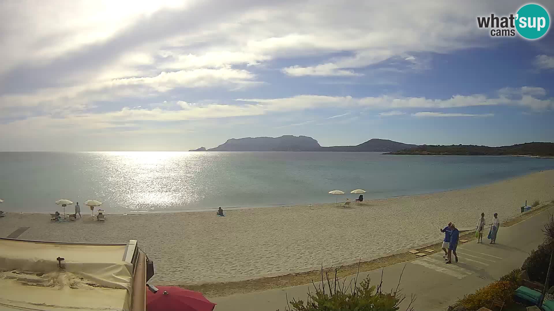 La webcam spiaggia Pittulongu vicino Olbia – Sardegna