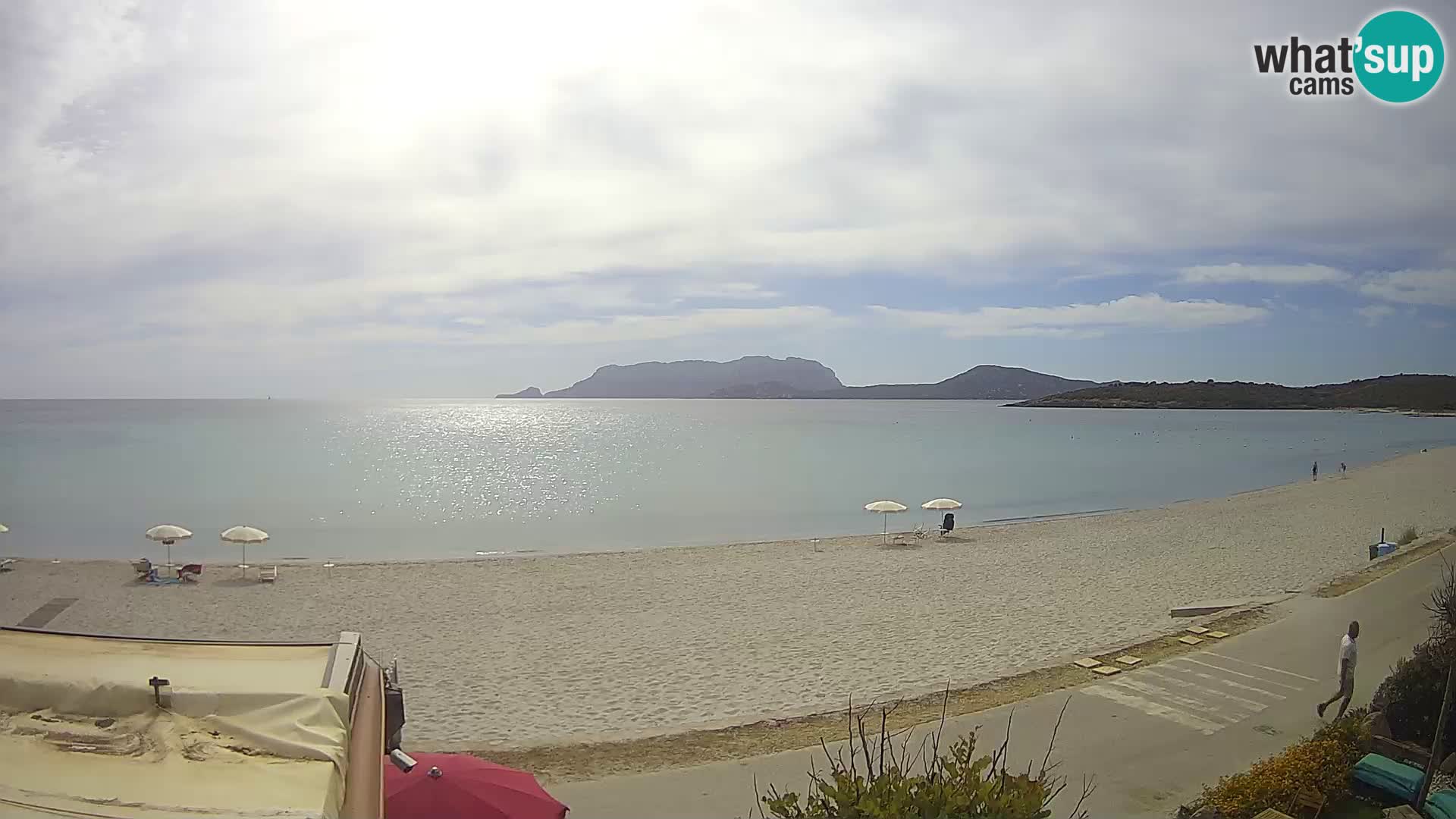 La webcam spiaggia Pittulongu vicino Olbia – Sardegna