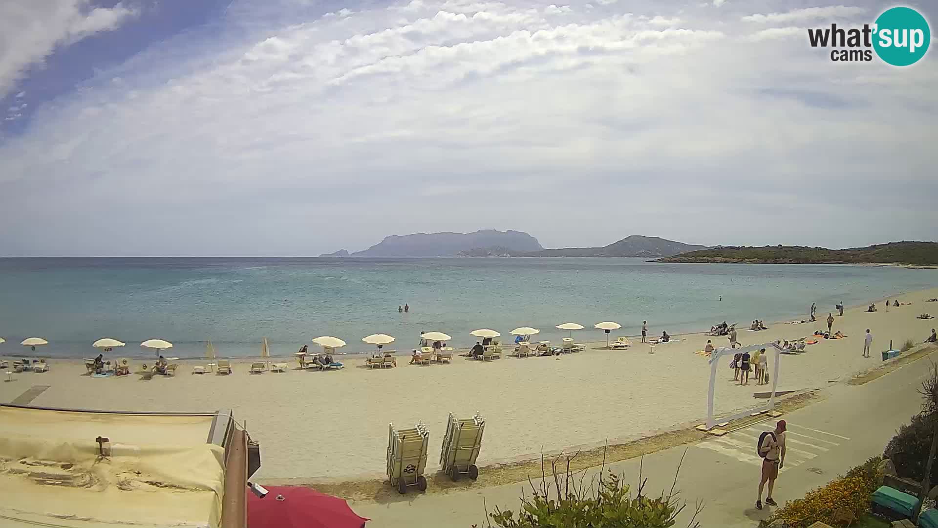 La plage de Pittulongu en direct webcam Olbia – Sardaigne – Italie