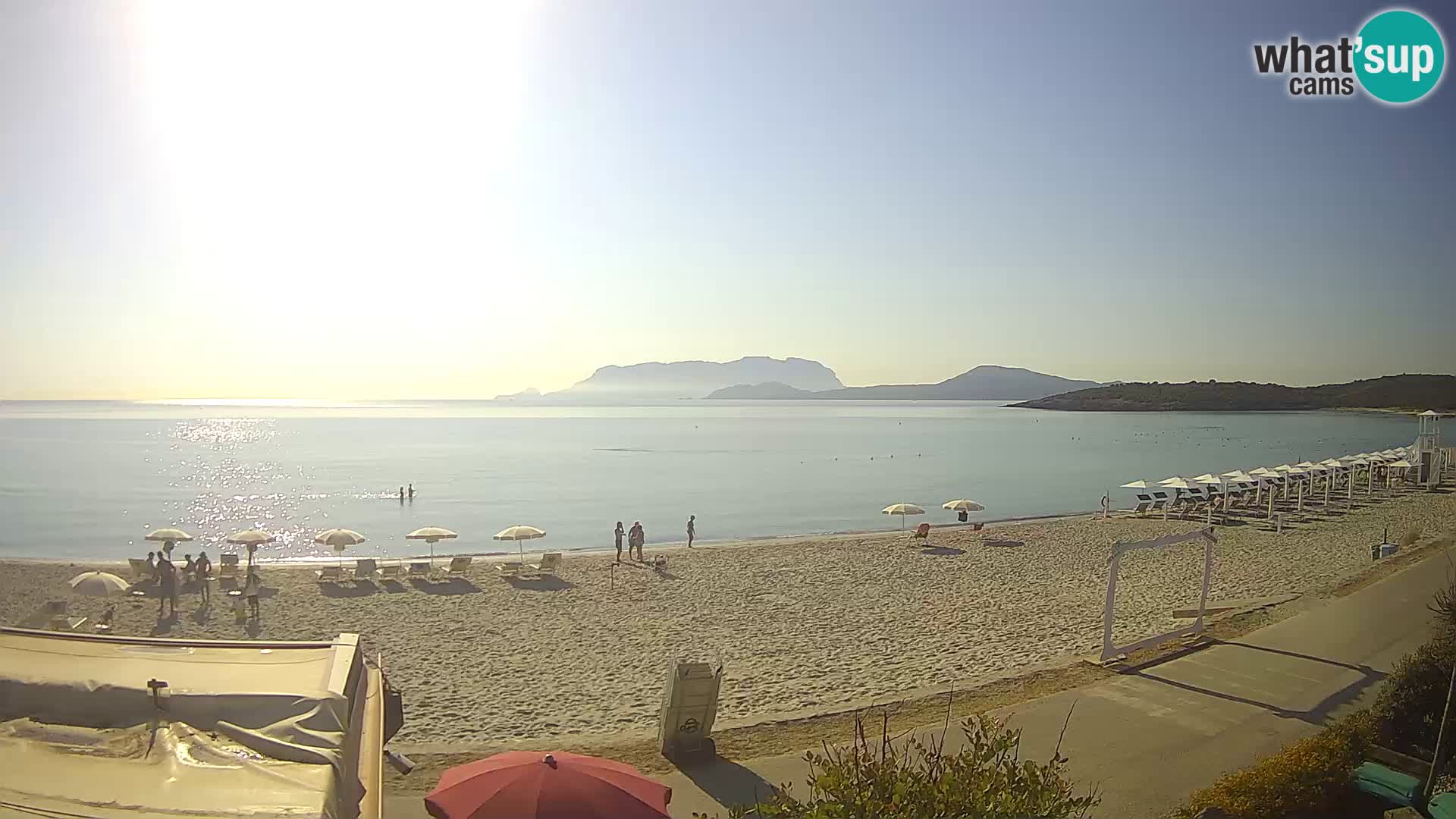 La plage de Pittulongu en direct webcam Olbia – Sardaigne – Italie