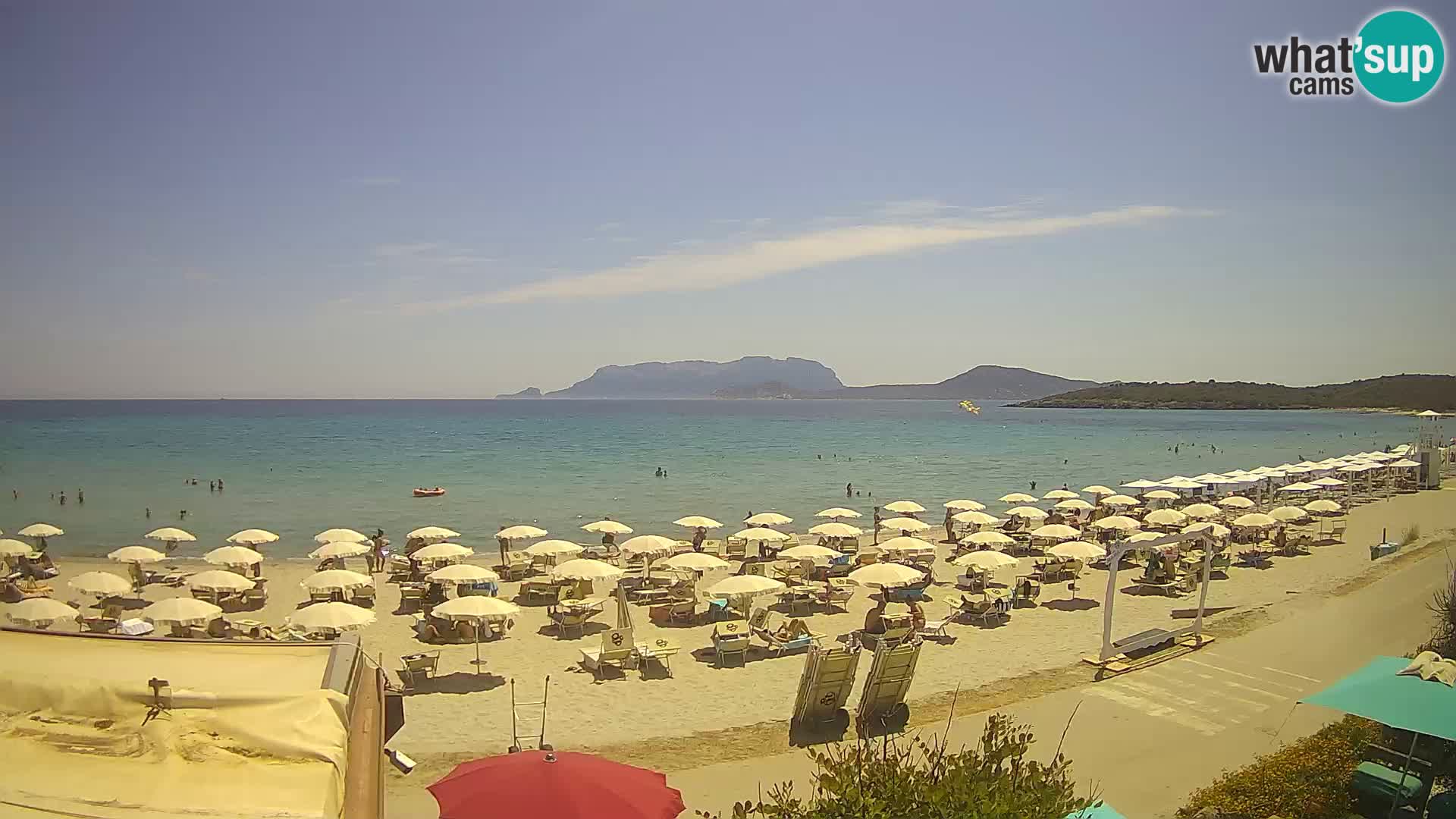La webcam spiaggia Pittulongu vicino Olbia – Sardegna